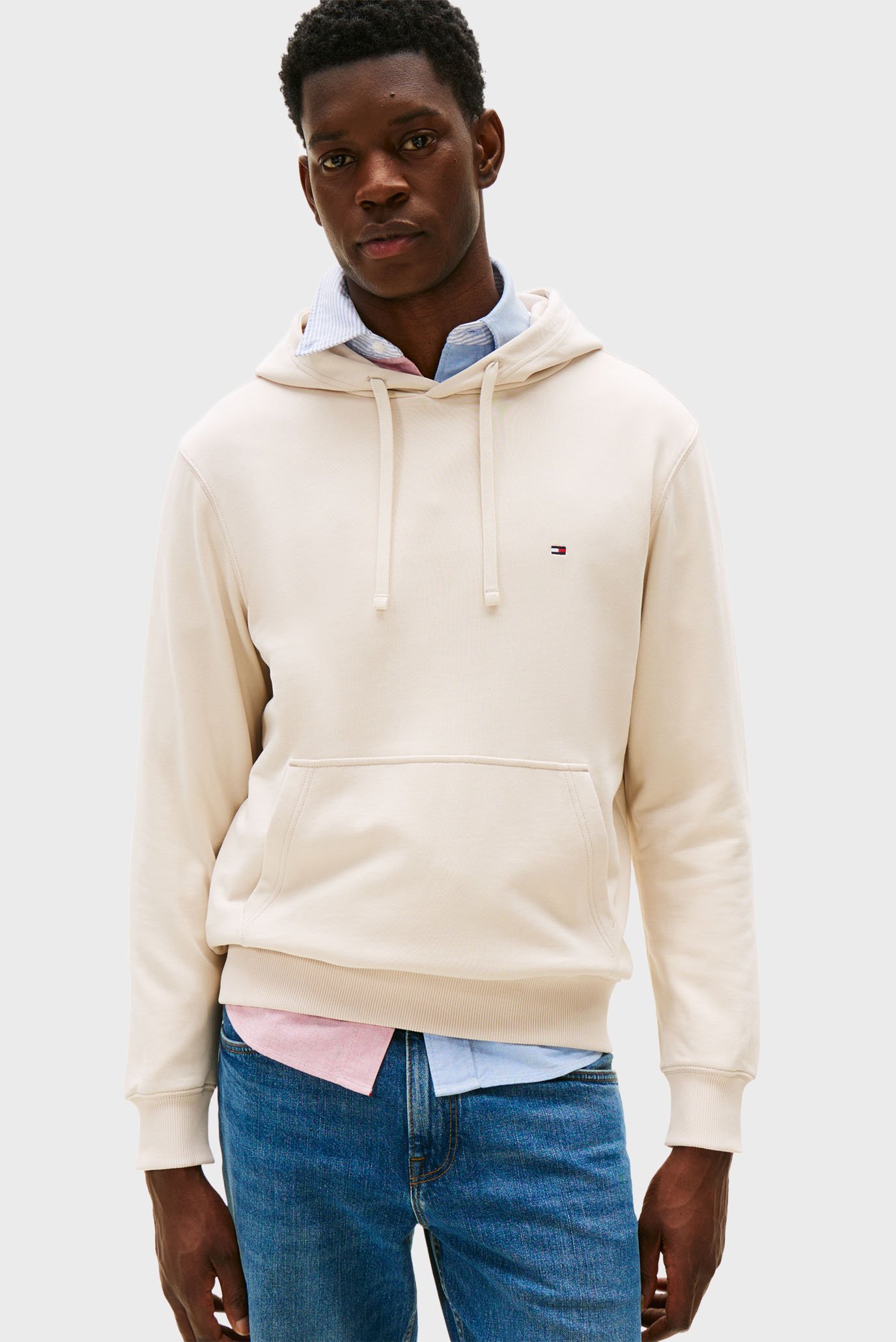Мужское белое худи ESSENTIAL TERRY Белый XL Tommy Hilfiger MW0MW37235 Мужское белое худи ESSENTIAL TERRY Белый XL Tommy Hilfiger MW0MW37235