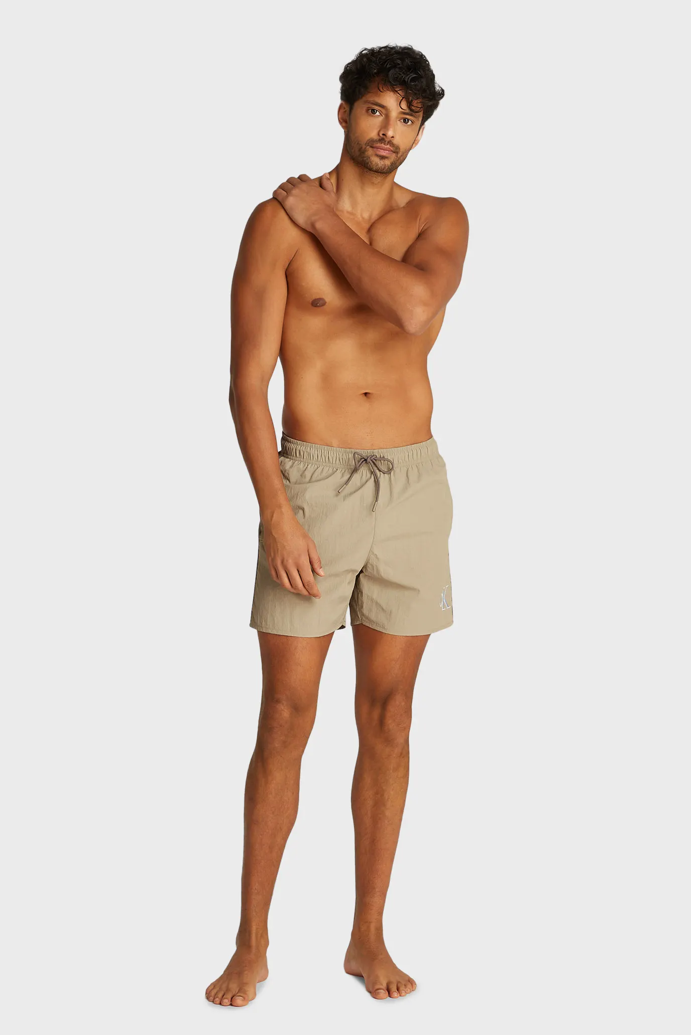 Мужские оливковые плавательные шорты 2