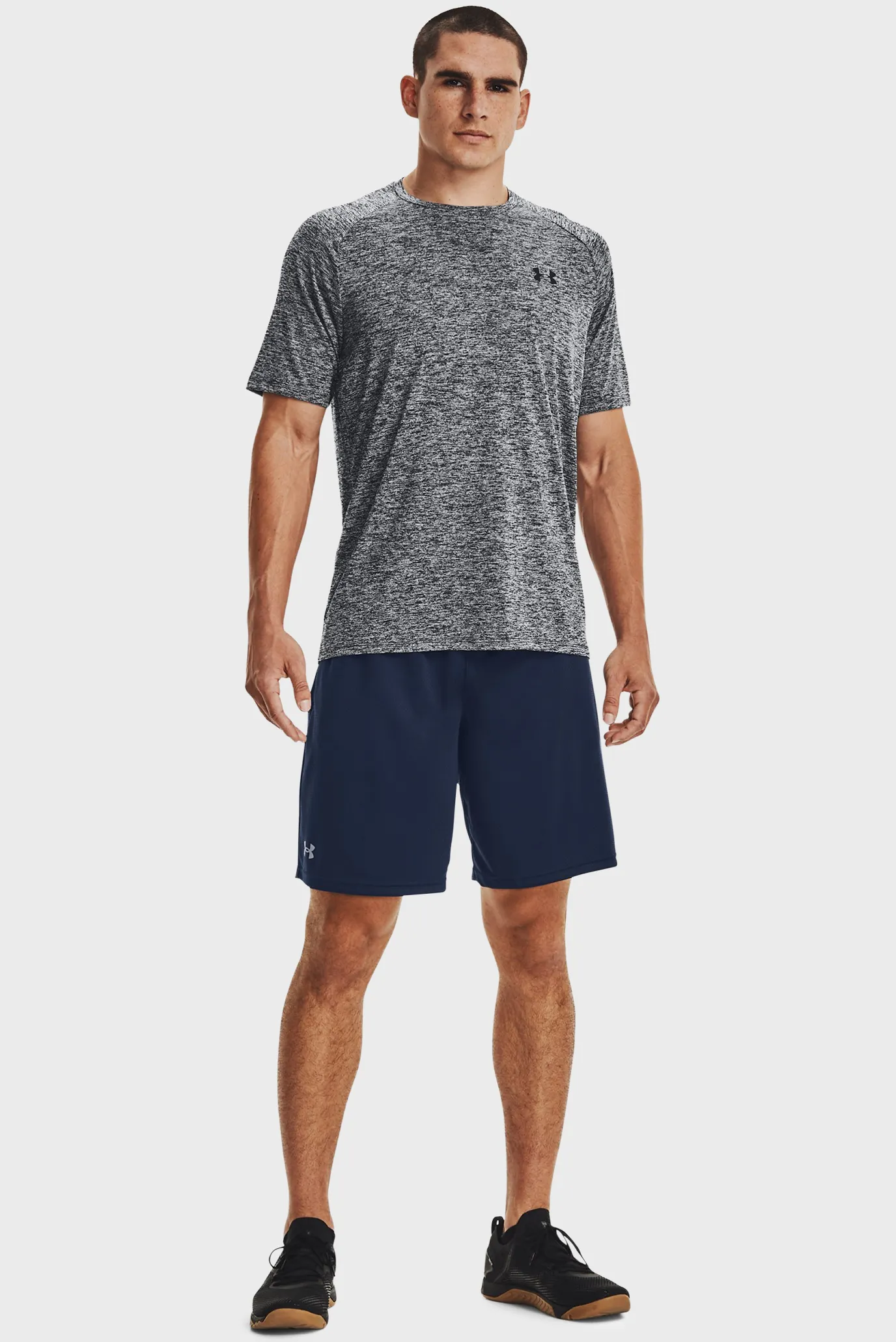 Чоловіча темно-сіра футболка UA Tech 2.0 SS Tee 2
