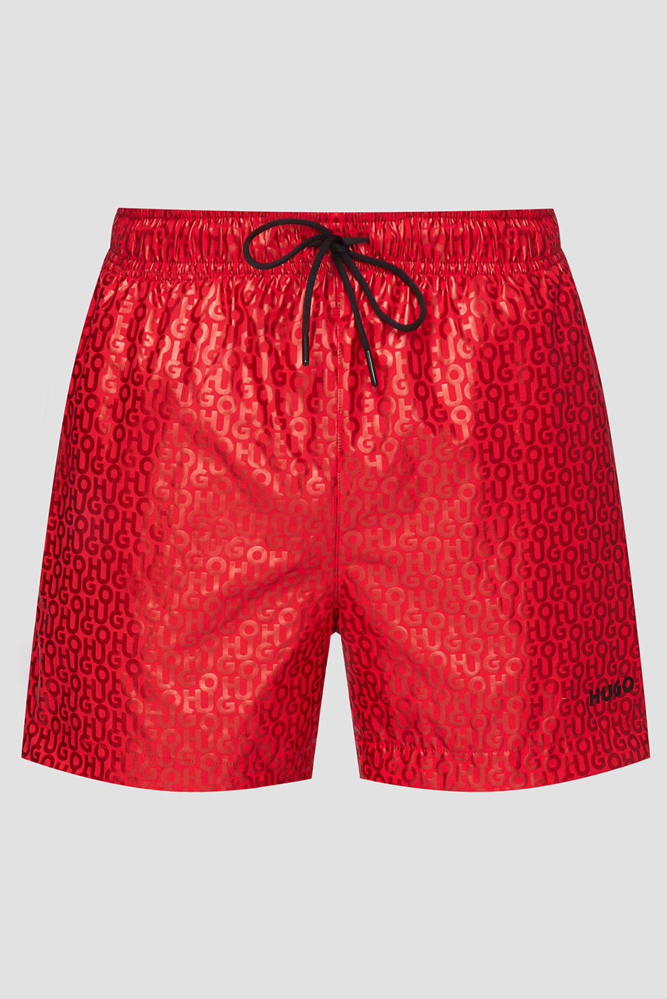 Чоловічі червоні плавальні шорти з візерунком 1