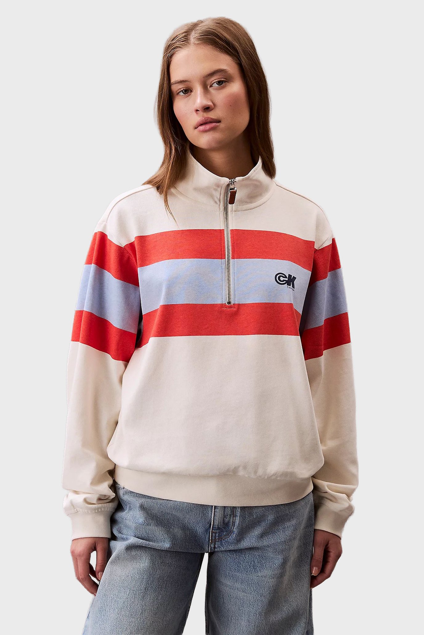 Женская бежевая спортивная кофта RUGBY JERSEY Бежевый L Calvin Klein Jeans LV047C229G Женская бежевая спортивная кофта RUGBY JERSEY Бежевый L Calvin Klein Jeans LV047C229G