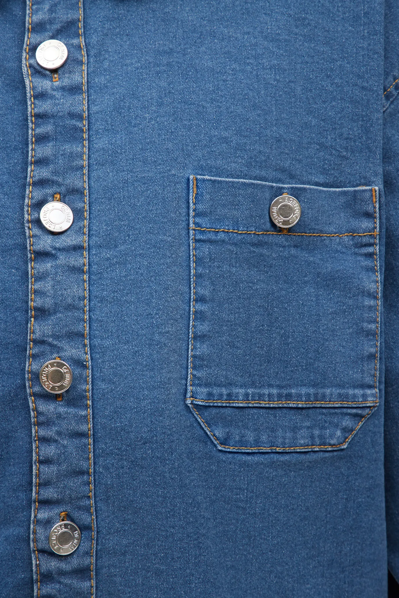 Мужская синяя джинсовая рубашка DPLoose Oversized Denim Shirt 7