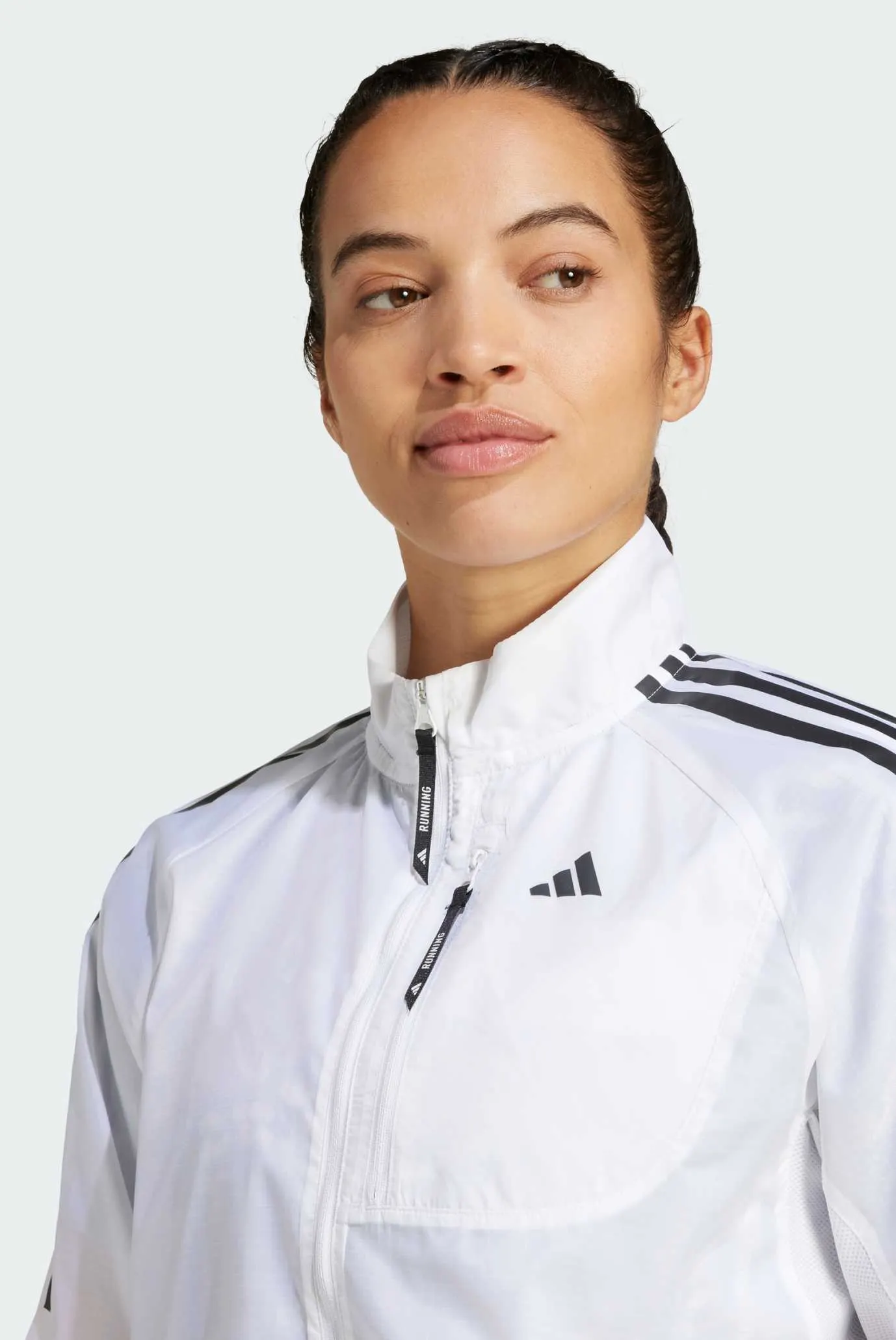 Жіноча біла вітровка Own the Run 3-Stripes 4