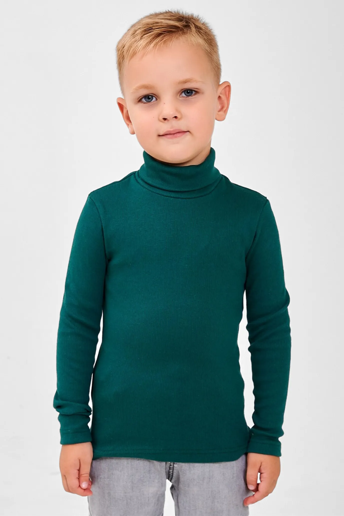 Детский темно-зеленый гольф 2