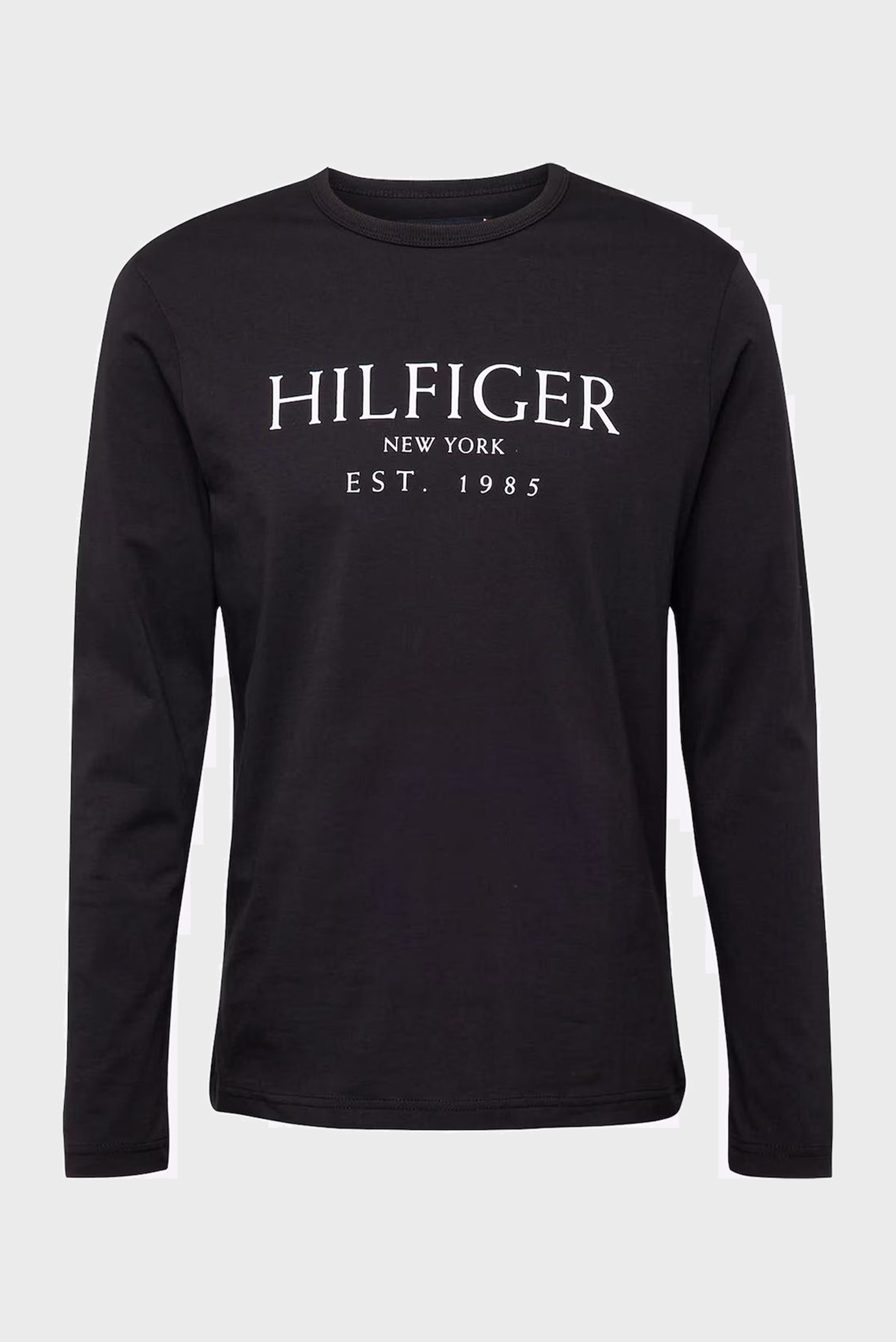 Чоловічий чорний лонгслів BIG HILFIGER LS TEE 1