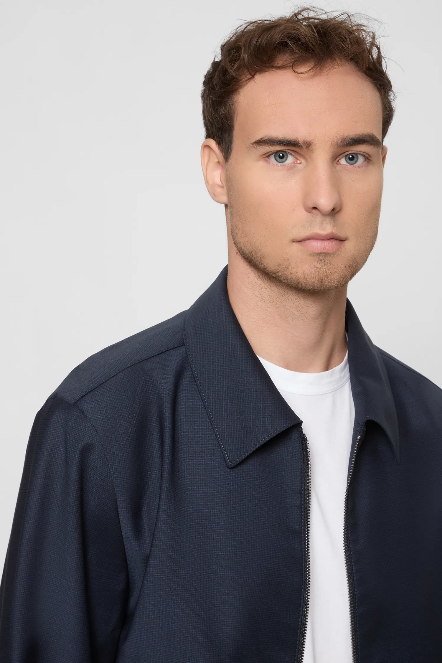 Мужской темно-синий шерстяной костюм (кофта, брюки) 6