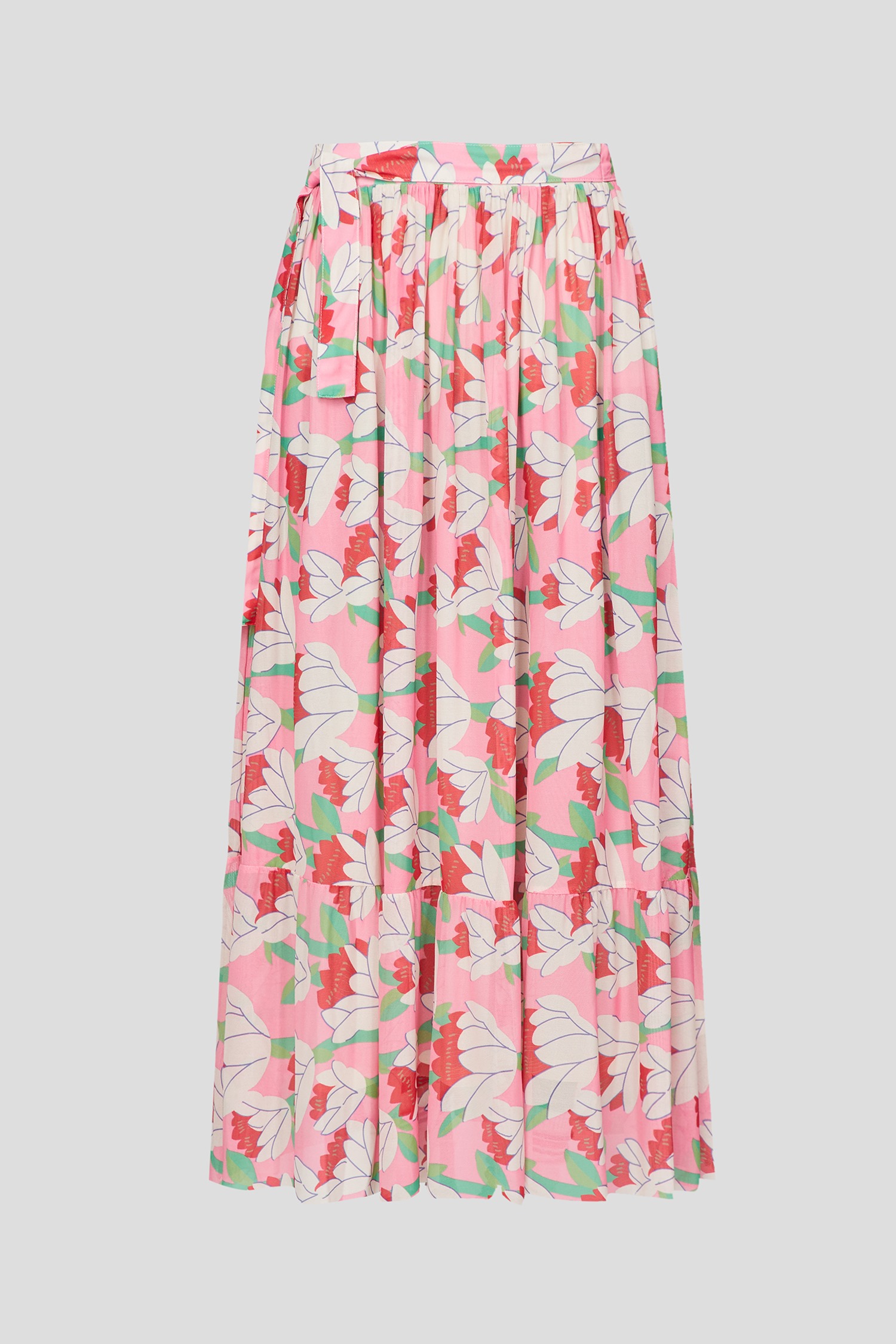 Женская розовая юбка с узором 1
