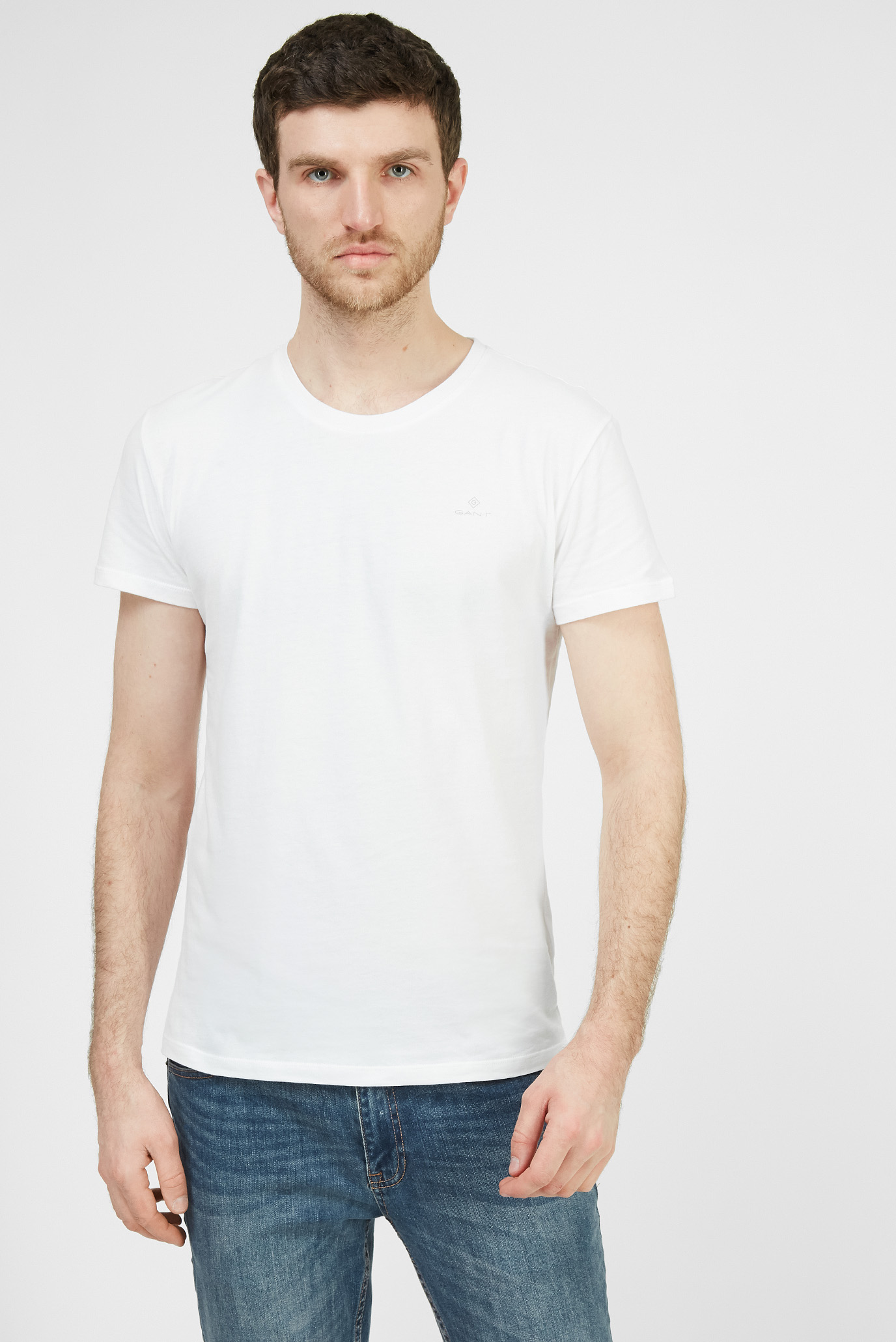 Чоловіча біла футболка (2 шт) C-NECK 1