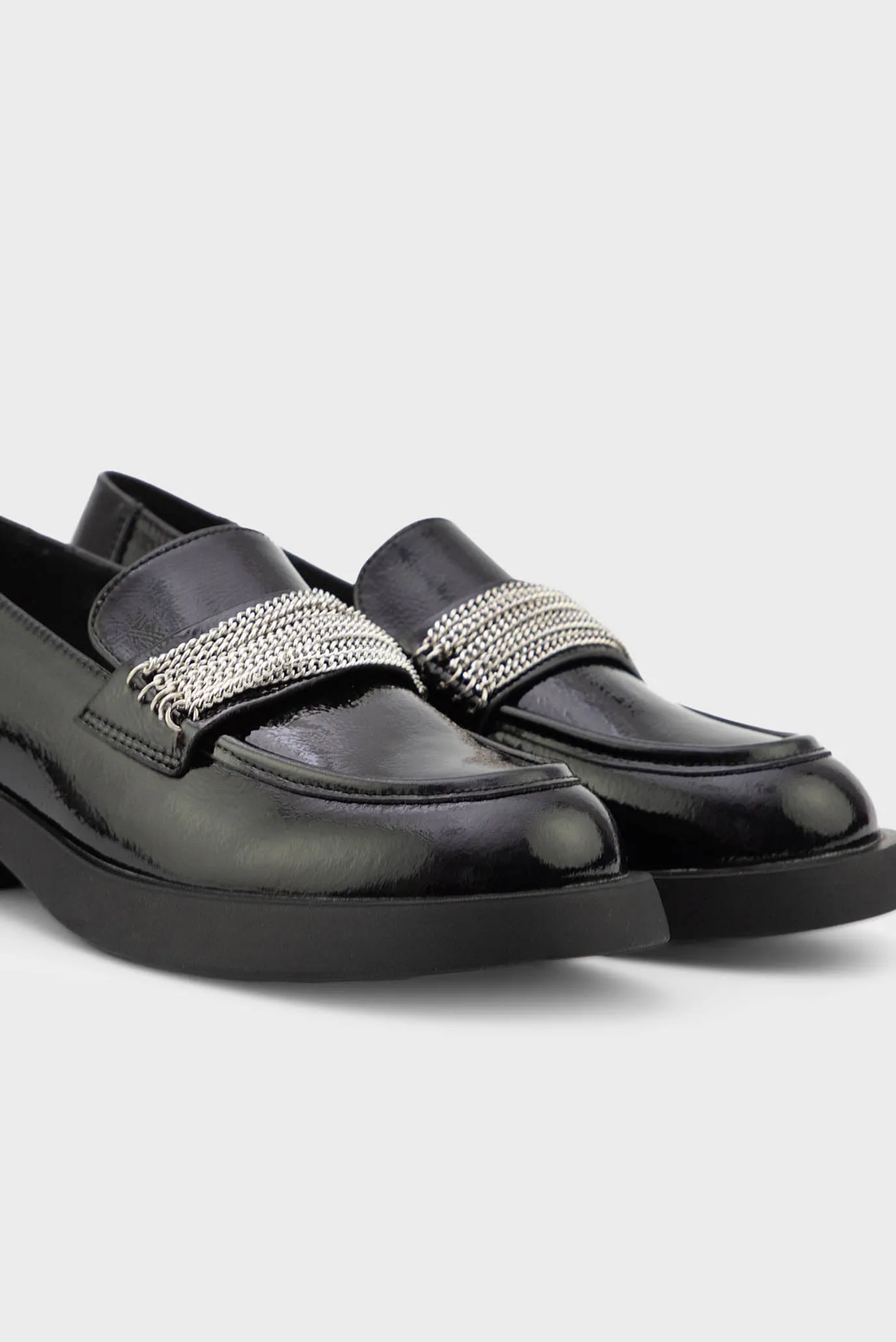 Жіночі чорні шкіряні лофери 2