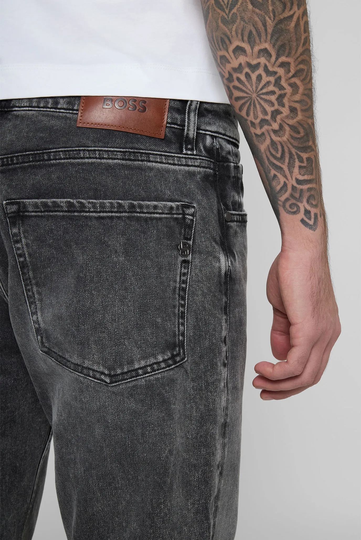 Мужские темно-серые джинсы 4