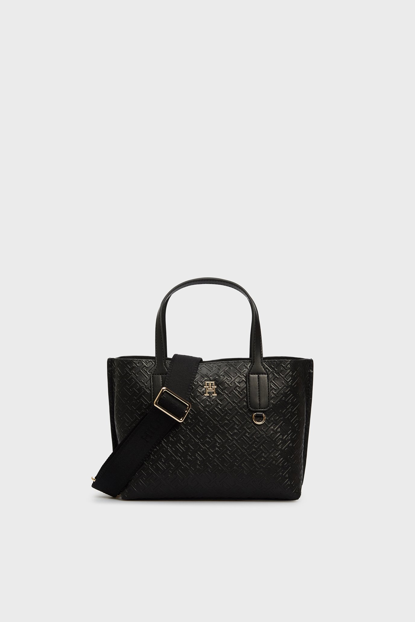 Жіноча чорна сумка TH DISTINCT SMALL TOTE MONO 1