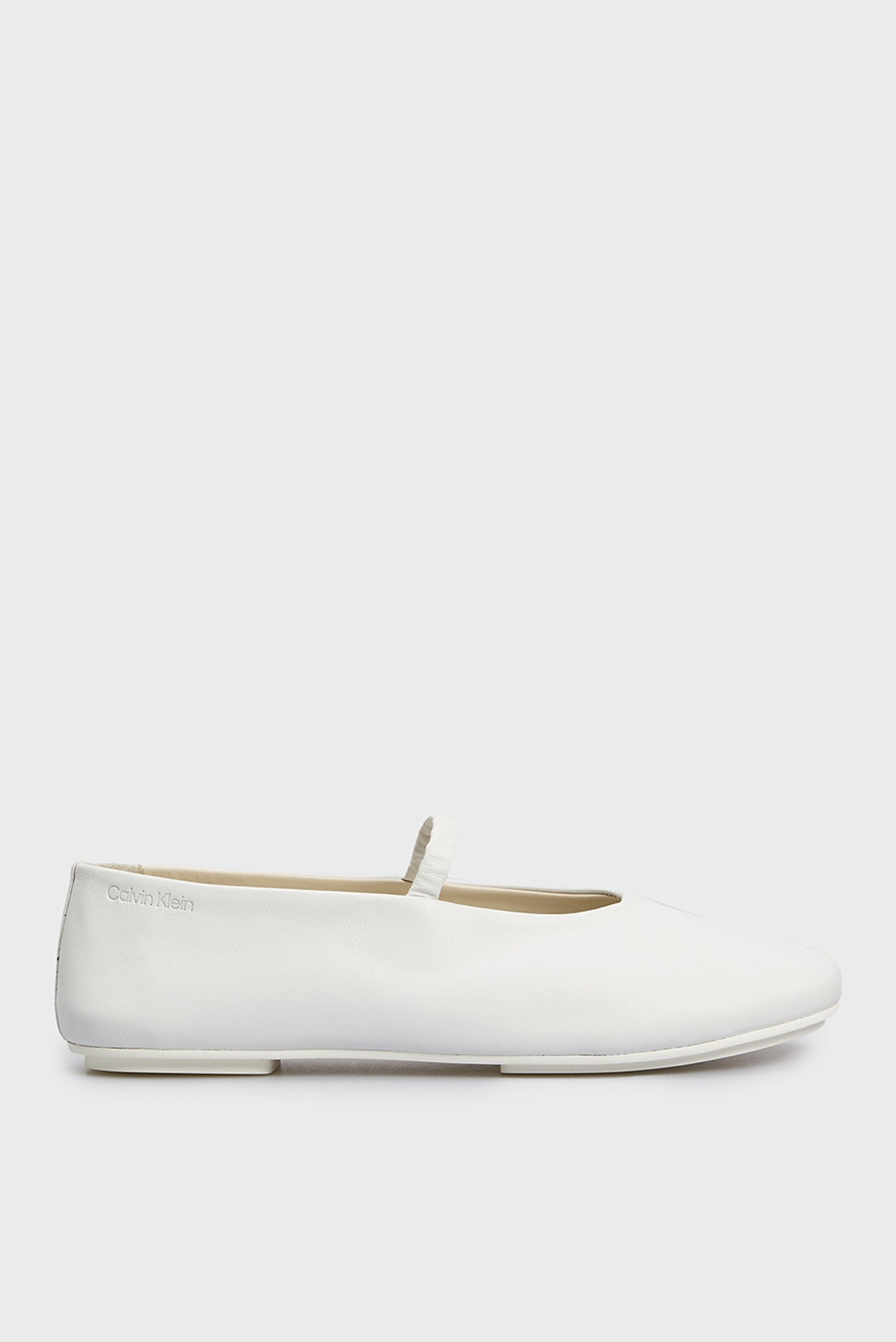 Женские белые кожаные балетки BALLERINA W/STRAP LTH Calvin Klein ...