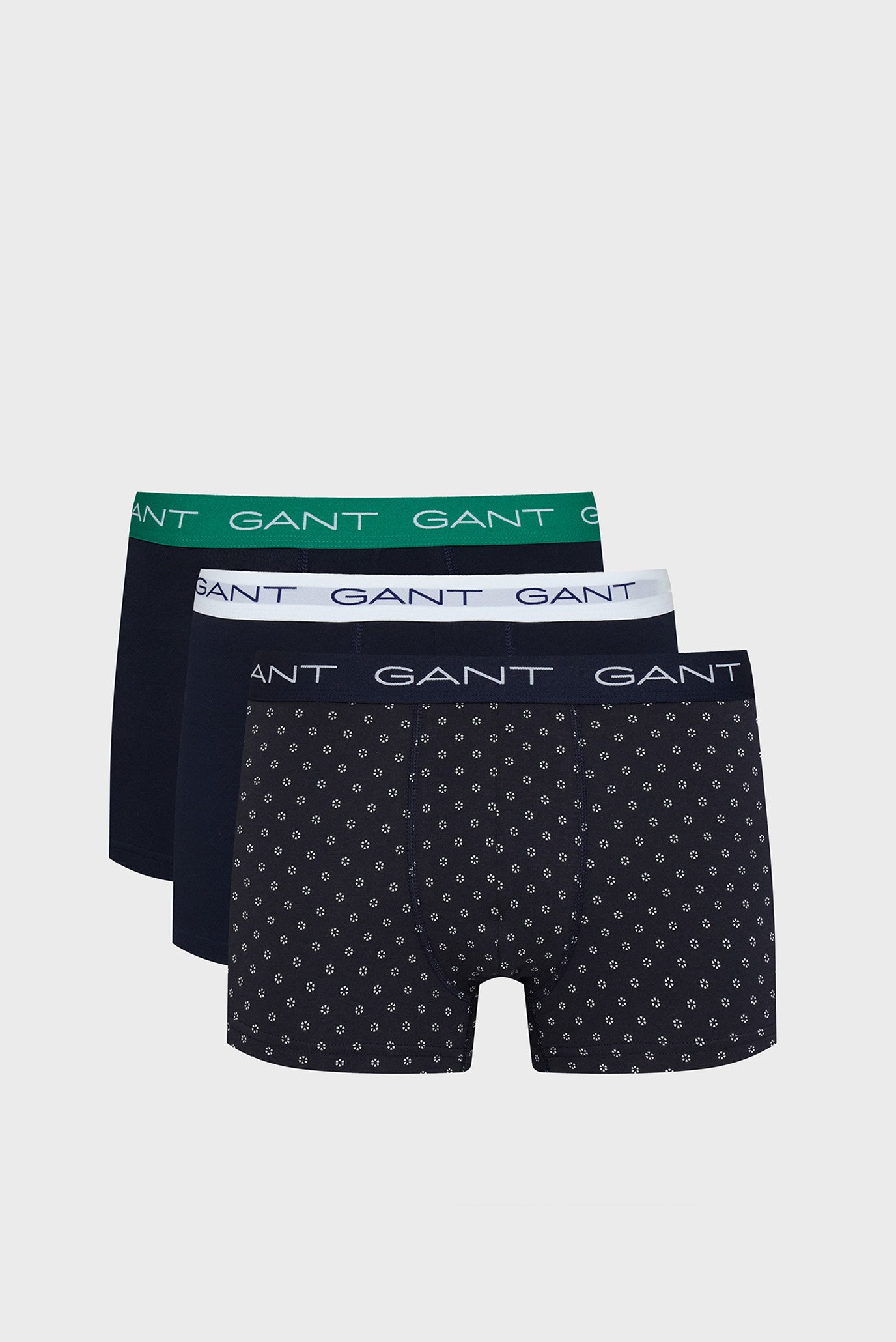 Мужские темно-синие боксеры (3 шт) MICRO PRINT TRUNK 3 PACK Синий M Gant 902513033 Мужские темно-синие боксеры (3 шт) MICRO PRINT TRUNK 3 PACK Синий M Gant 902513033