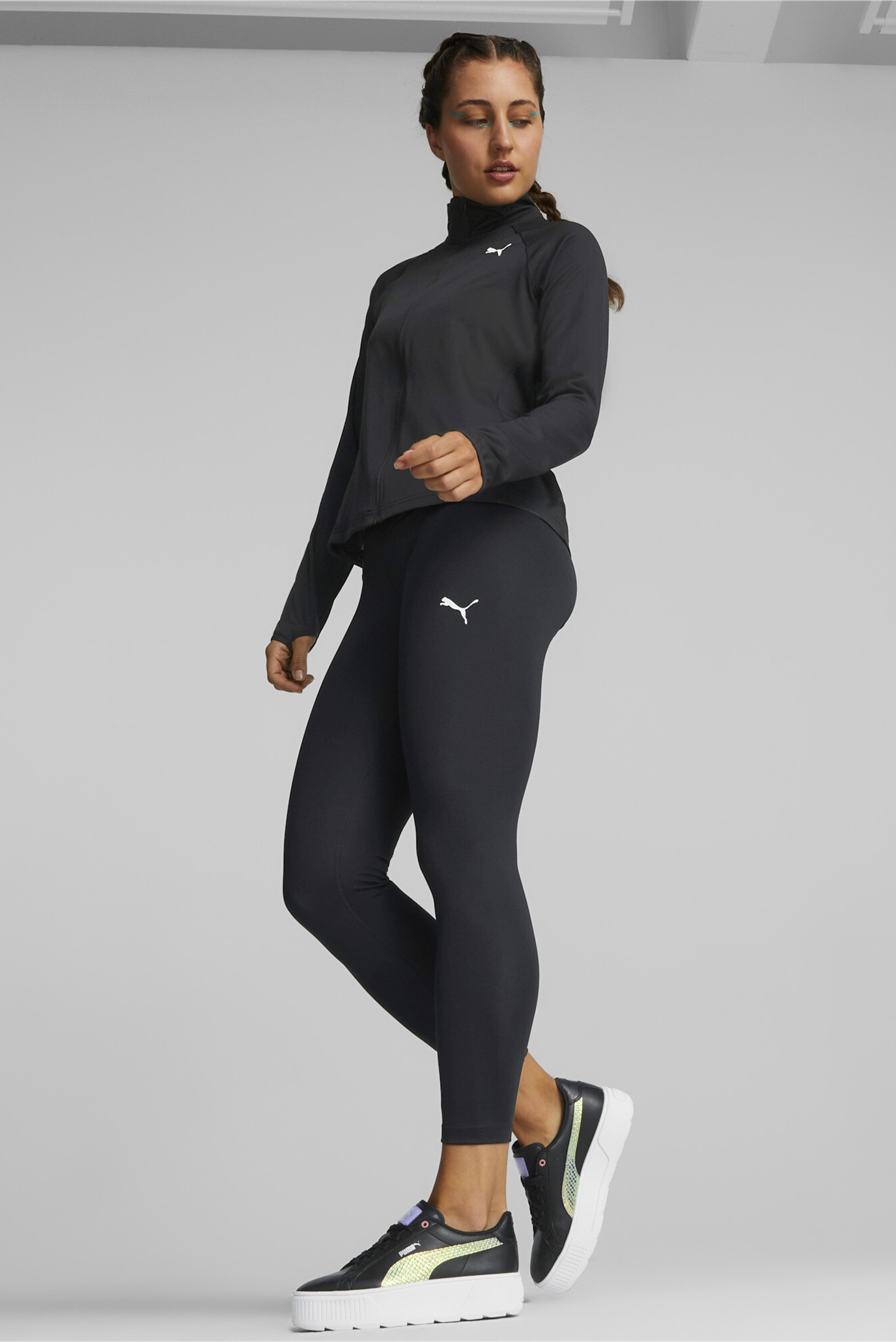 Женский черный спортивный костюм (кофта, леггинсы) Active Woven Tracksuit Women 1