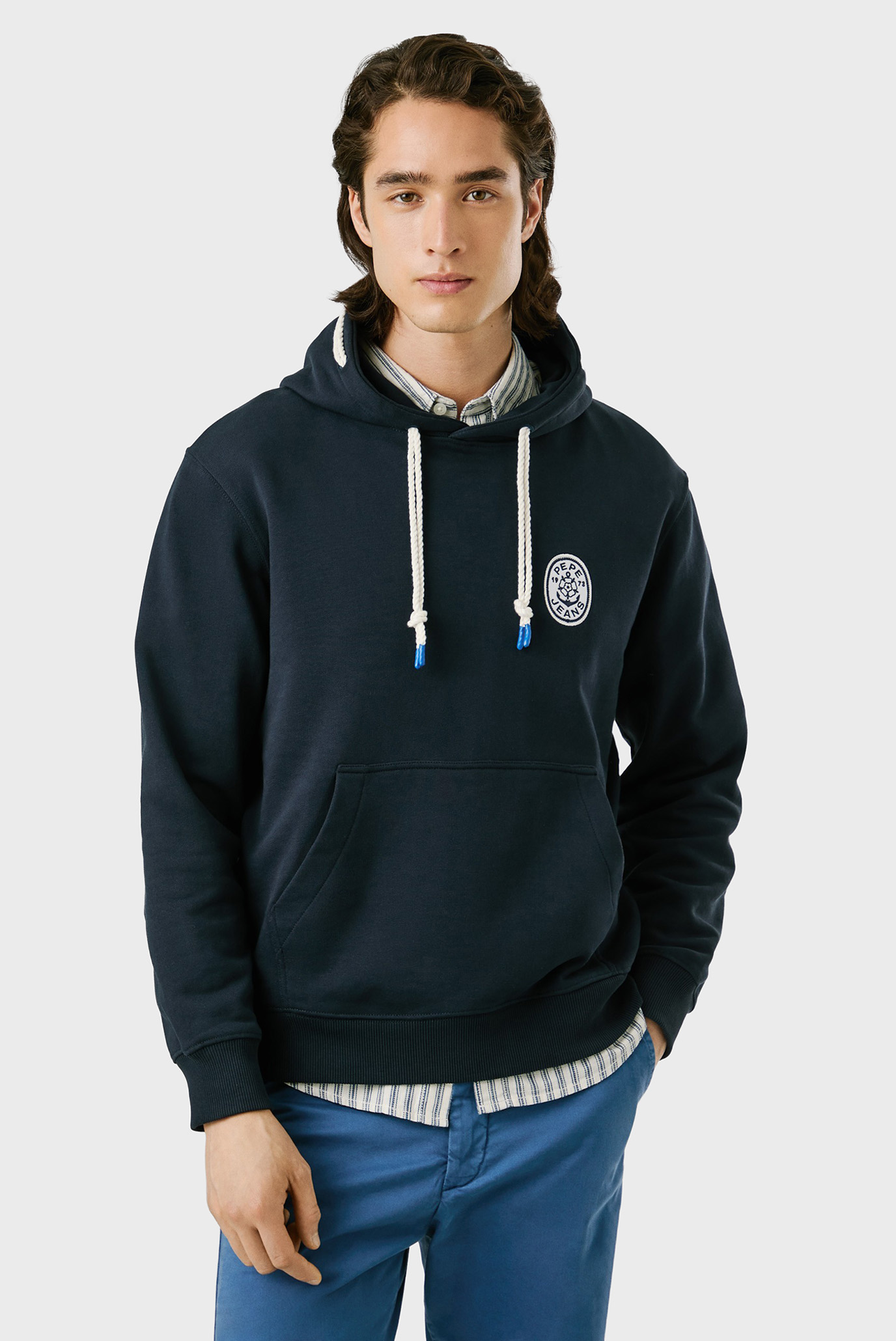Мужское темно-синее худи MAISEL Синий M Pepe Jeans PM5800042 Мужское темно-синее худи MAISEL Синий M Pepe Jeans PM5800042