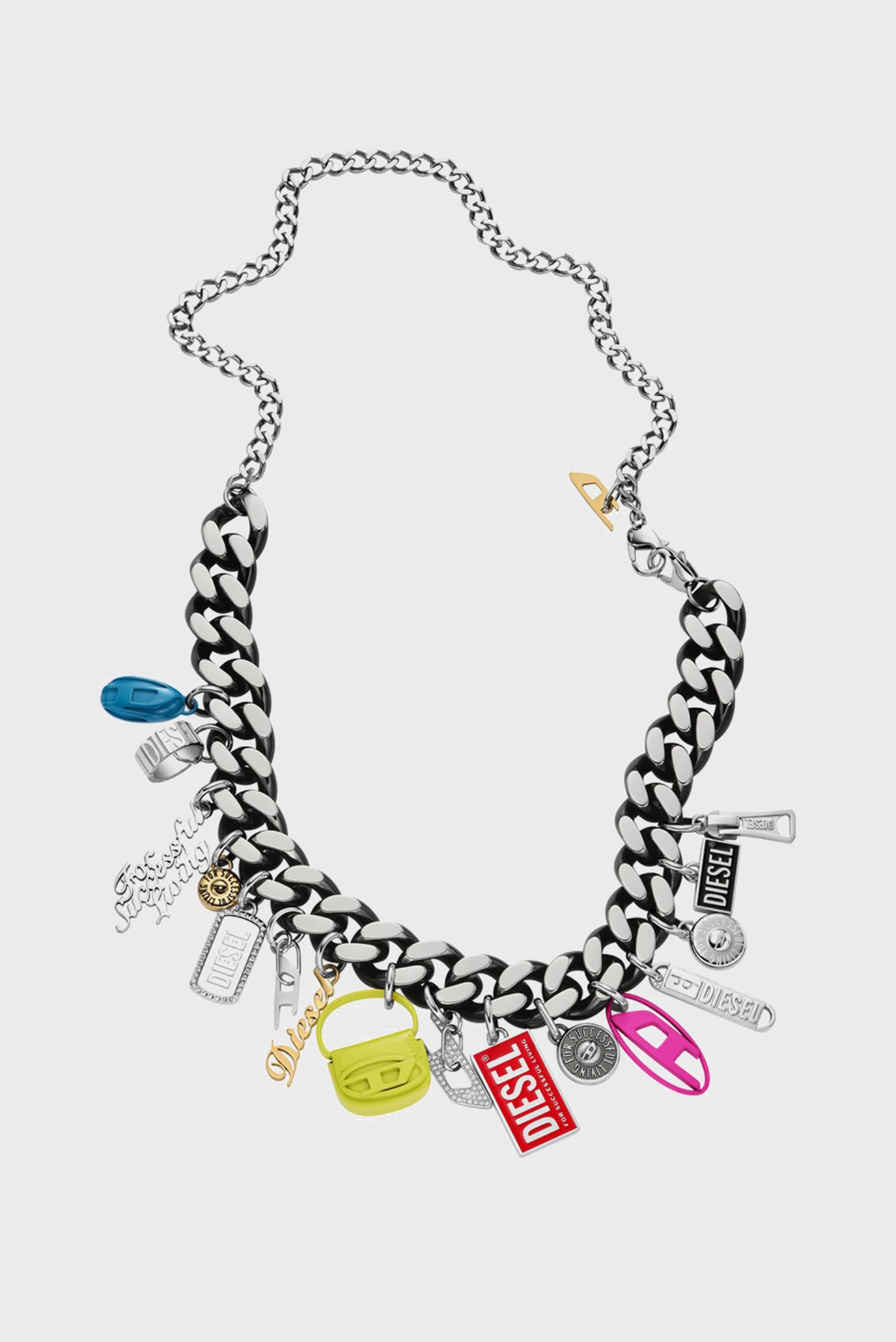 Серебристое ожерелье CHAIN Серебряный ONESIZE Diesel DX1522001 Серебристое ожерелье CHAIN Серебряный ONESIZE Diesel DX1522001