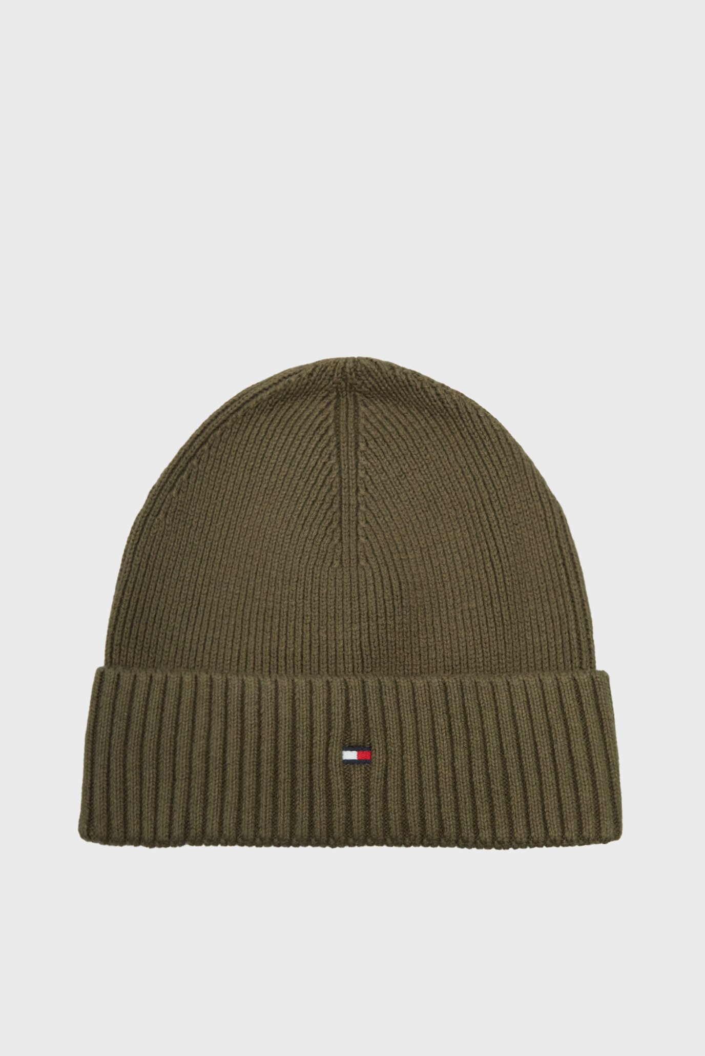 Мужская зеленая шапка ESSENTIAL FLAG BEANIE 1