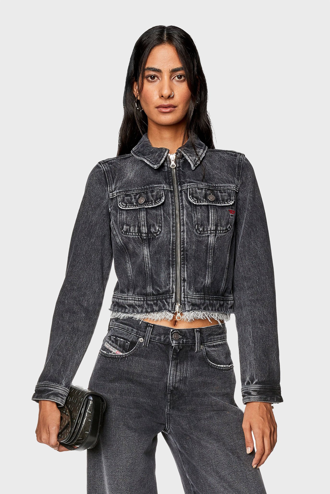 Жіноча сіра джинсова куртка DE-SLIMMY-Z-S 1