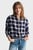 Женская темно-синяя рубашка в клетку REL CHECKED FLANNEL BD SHIRT