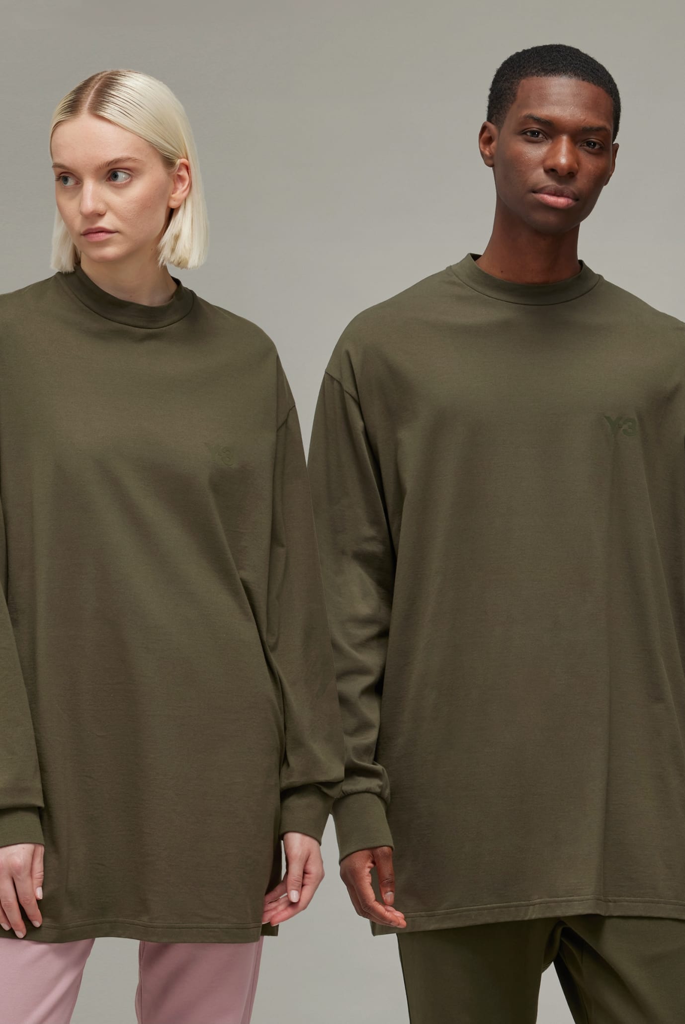 Зелений лонгслів Y-3 Mock Neck 1