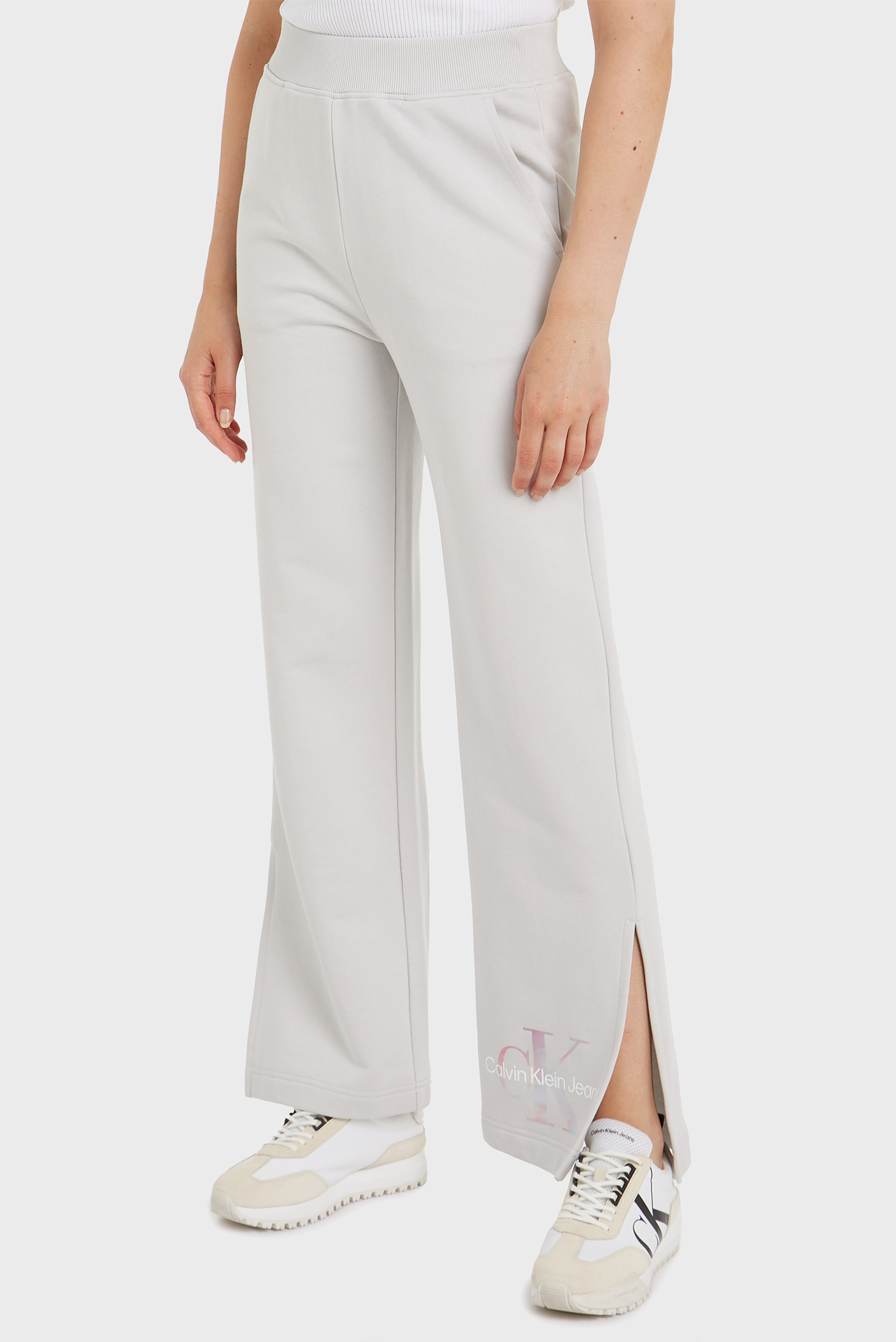 Женские светло-серые спортивные брюки DIFFUSED MONOLOGO JOG Серый L Calvin Klein Jeans J20J223422 Женские светло-серые спортивные брюки DIFFUSED MONOLOGO JOG Серый L Calvin Klein Jeans J20J223422
