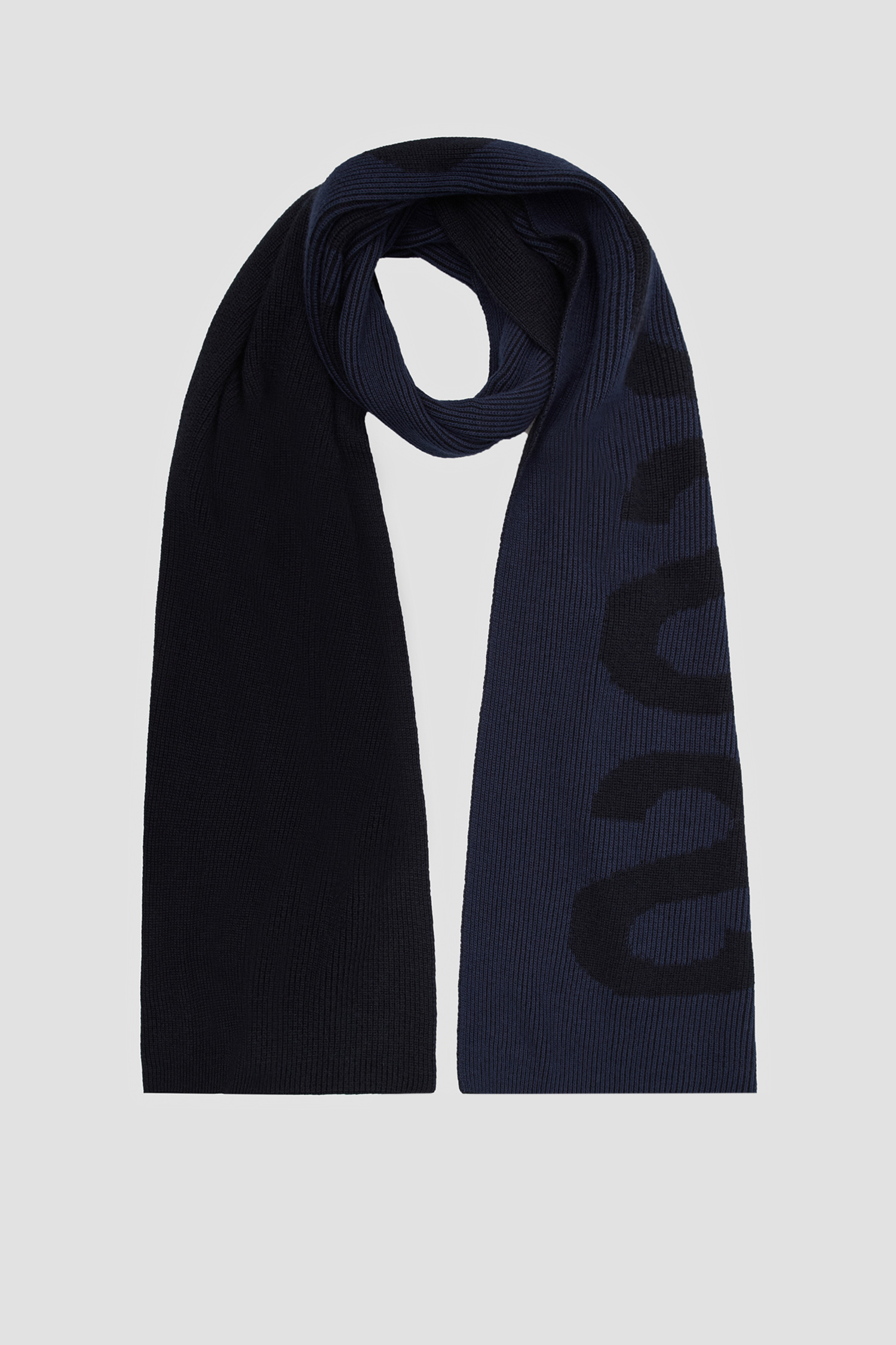 Мужской темно-синий двусторонний шарф 1