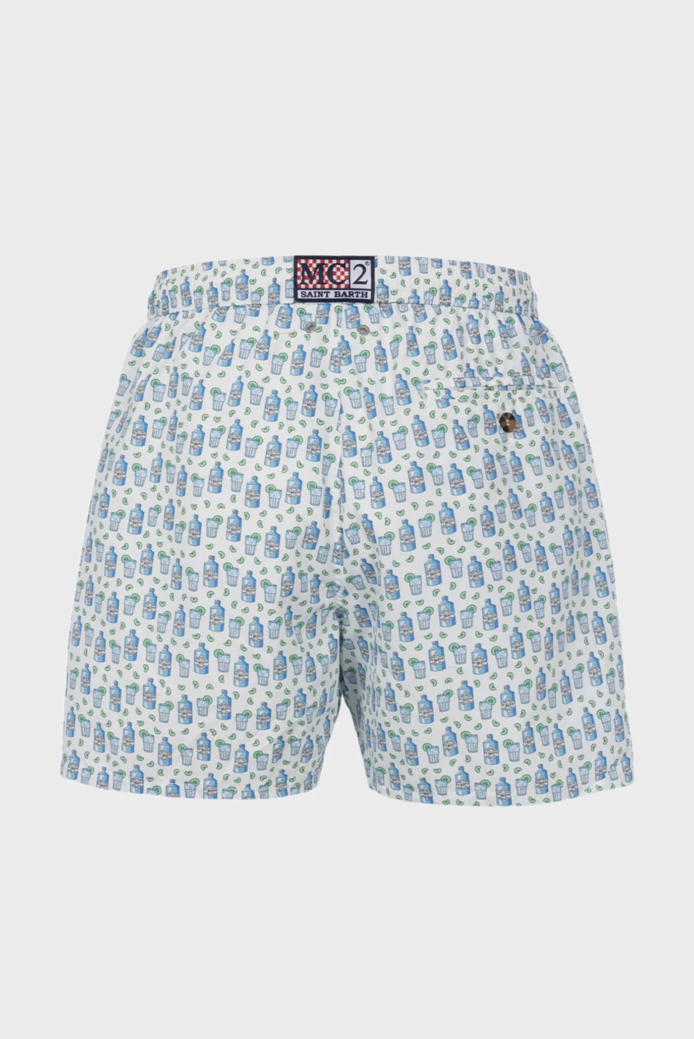 Мужские белые плавательные шорты с узором 4