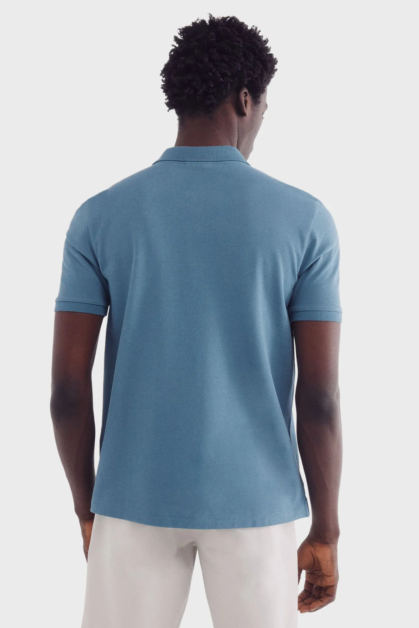 Мужское голубое поло 3