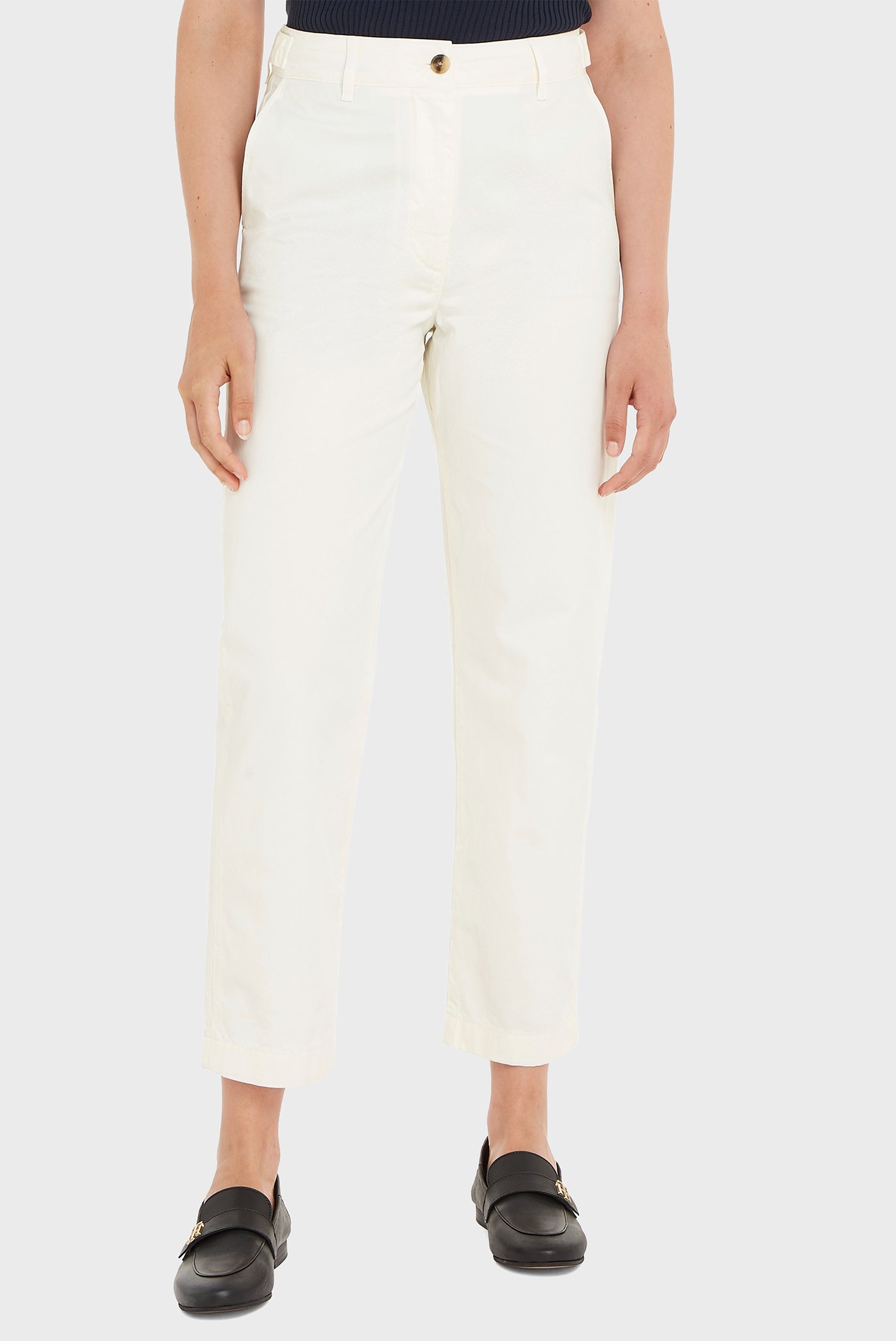 Женские белые чиносы MD TAPERED CHINO Белый S Tommy Hilfiger WW0WW38731 Женские белые чиносы MD TAPERED CHINO Белый S Tommy Hilfiger WW0WW38731