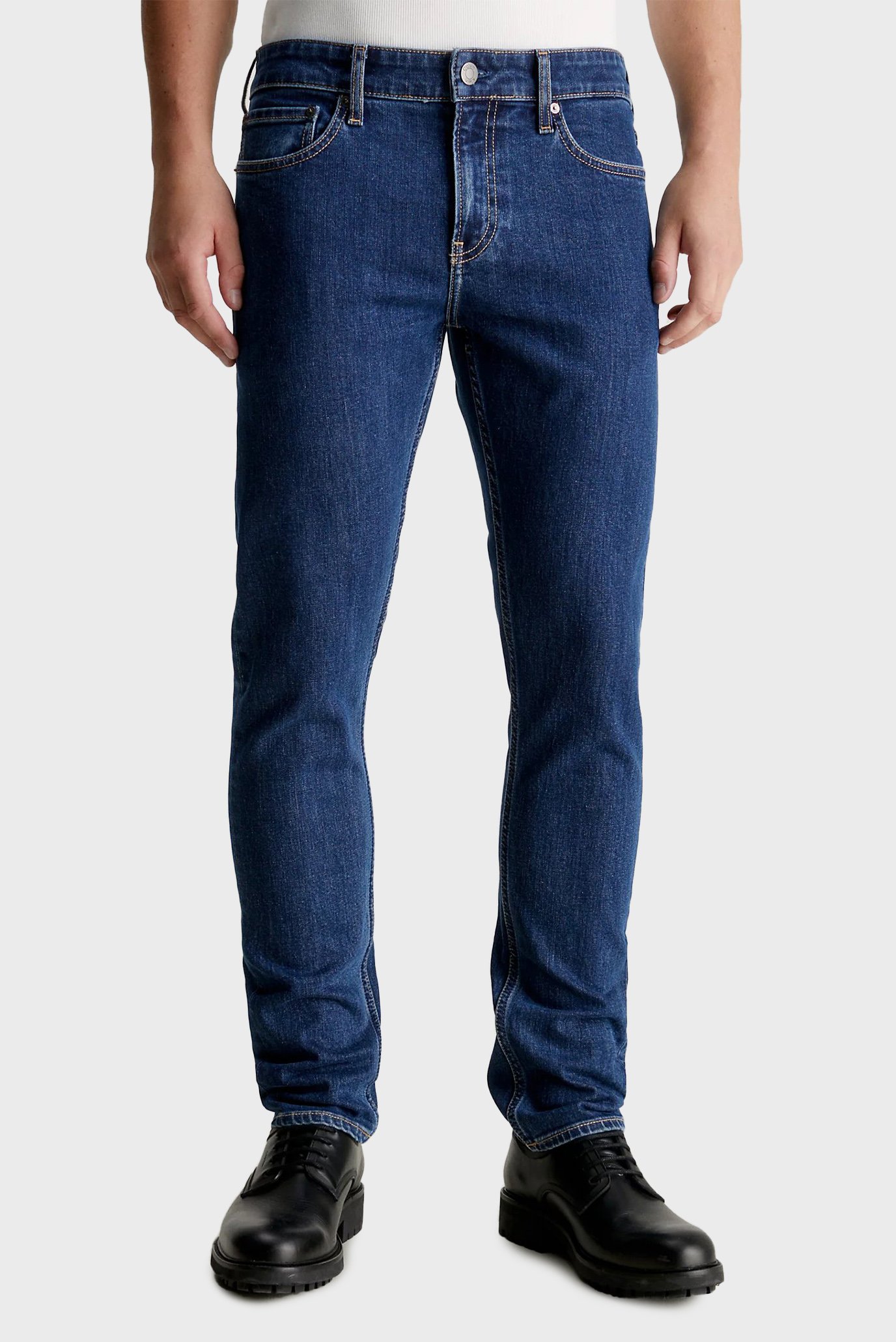 Мужские темно-синие джинсы SLIM FIT DARK MID BLUE 1