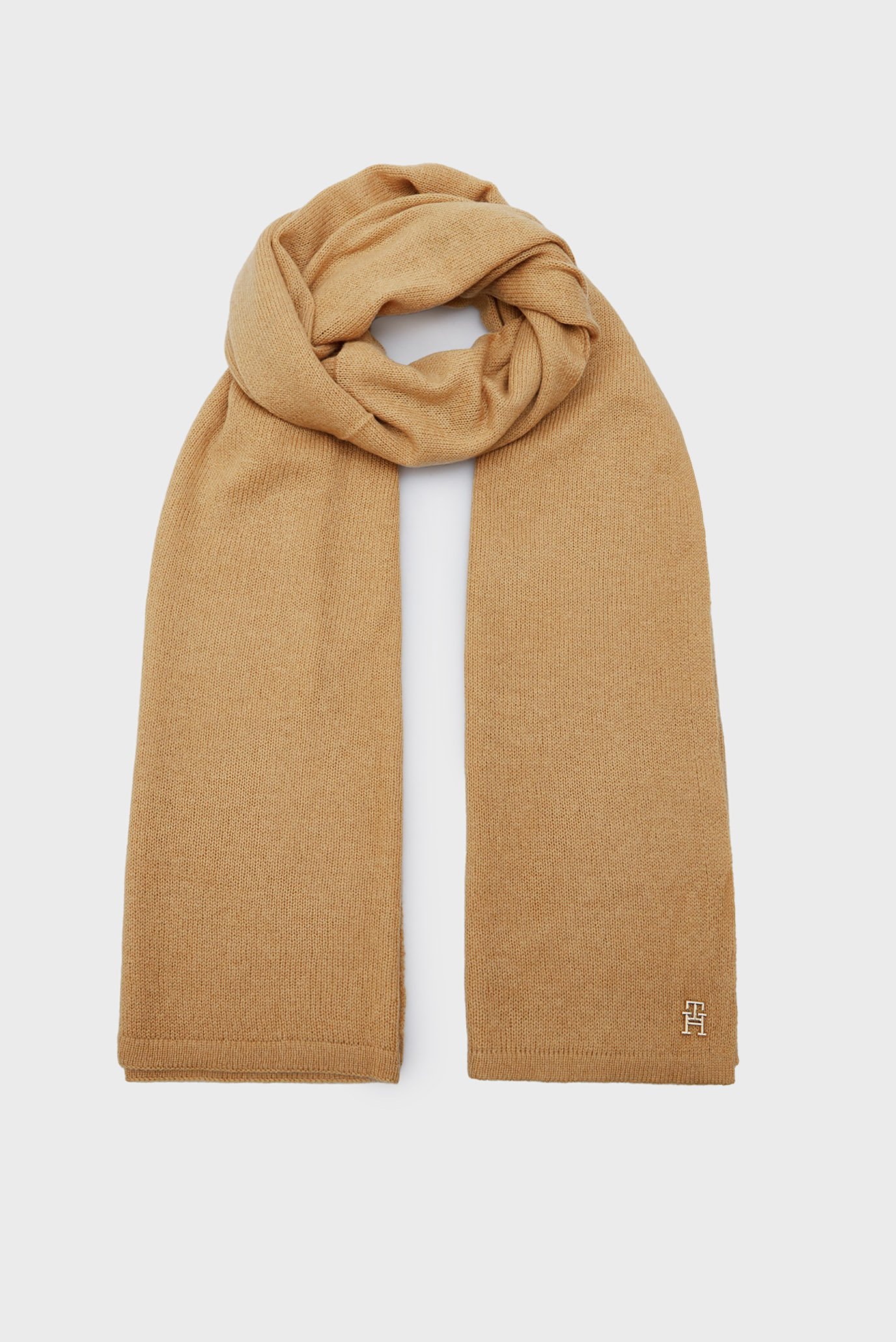 Женский бежевый шерстяной шарф CASHMERE CHIC KNIT SCARF 1