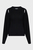 Женский черный шерстяной свитер SOFT WOOL RIB CUT OUT