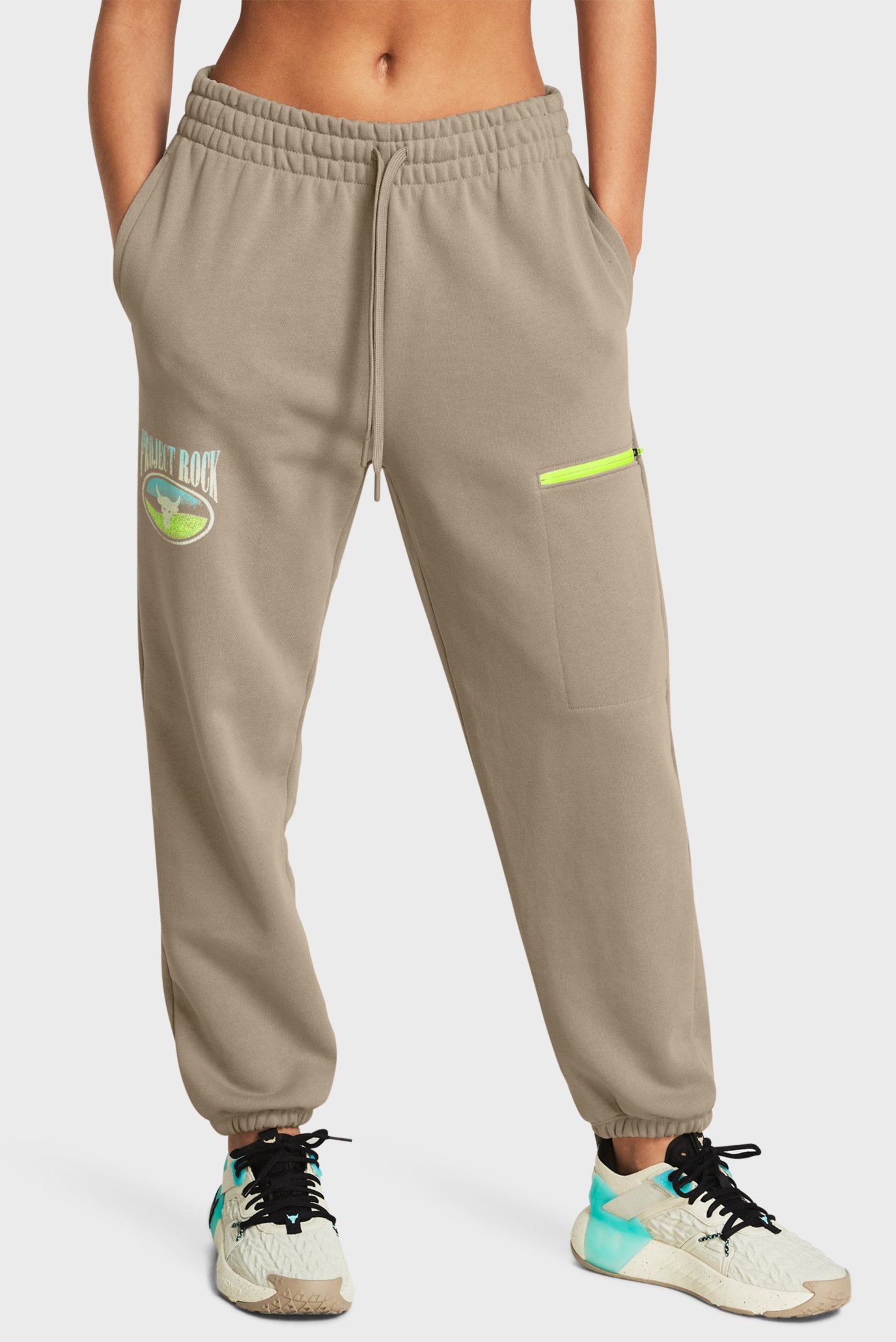 Женские бежевые спортивные брюки Pjt Rck Q1 HW Terry Pant 1