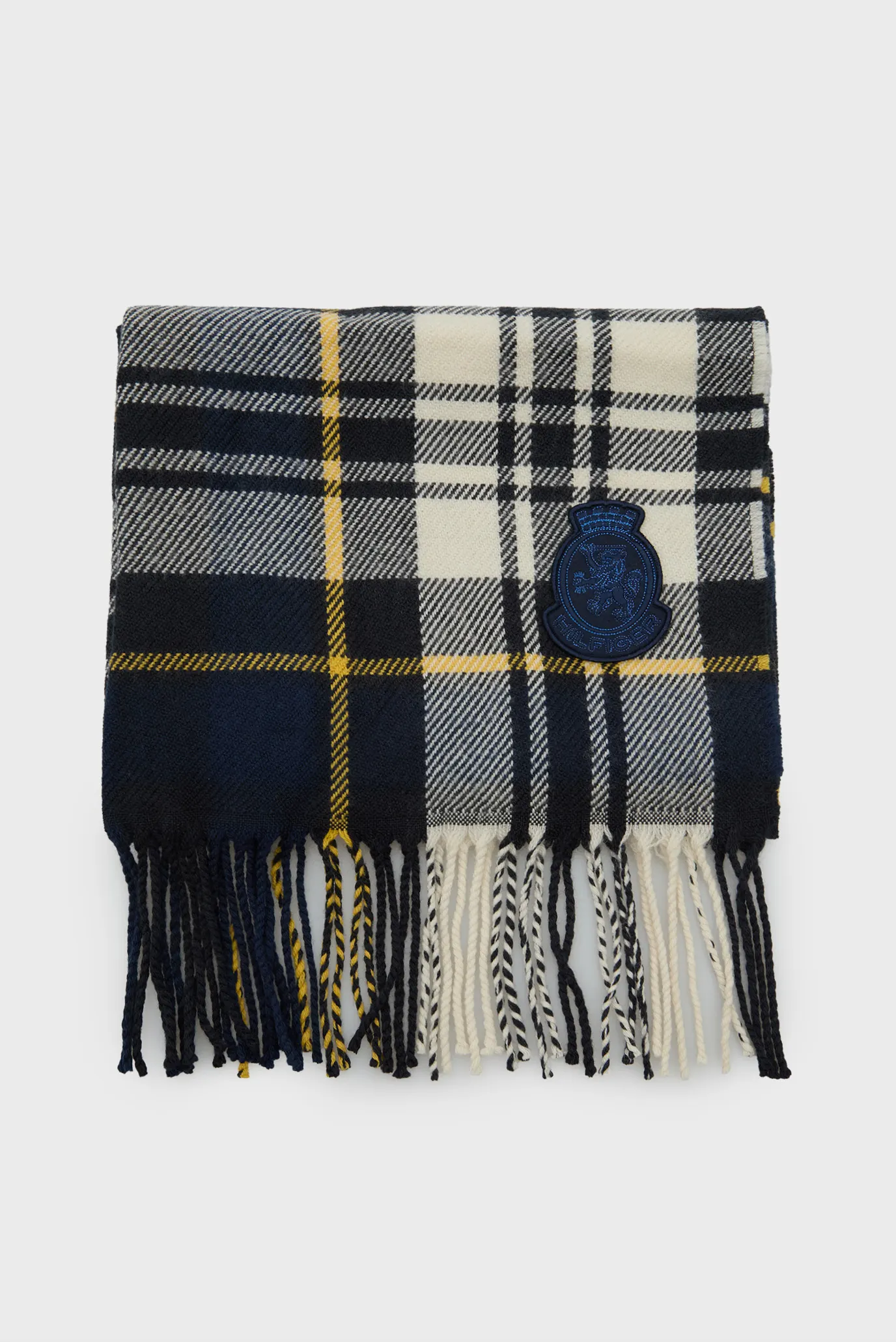 Мужской шерстяной шарф в клетку CREST 3