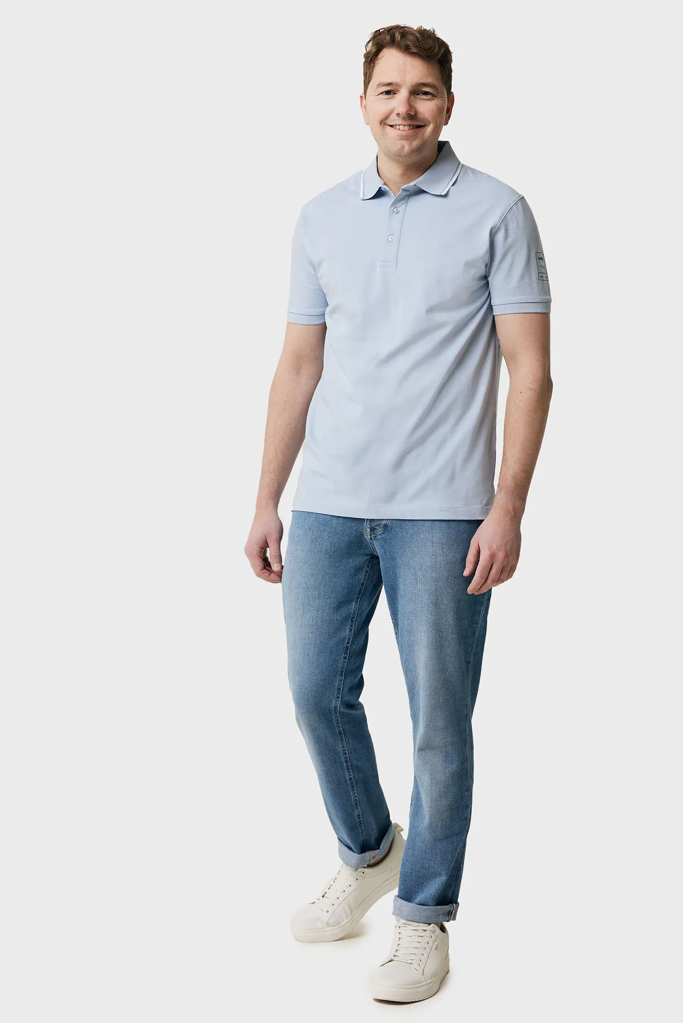 Мужское голубое поло 2