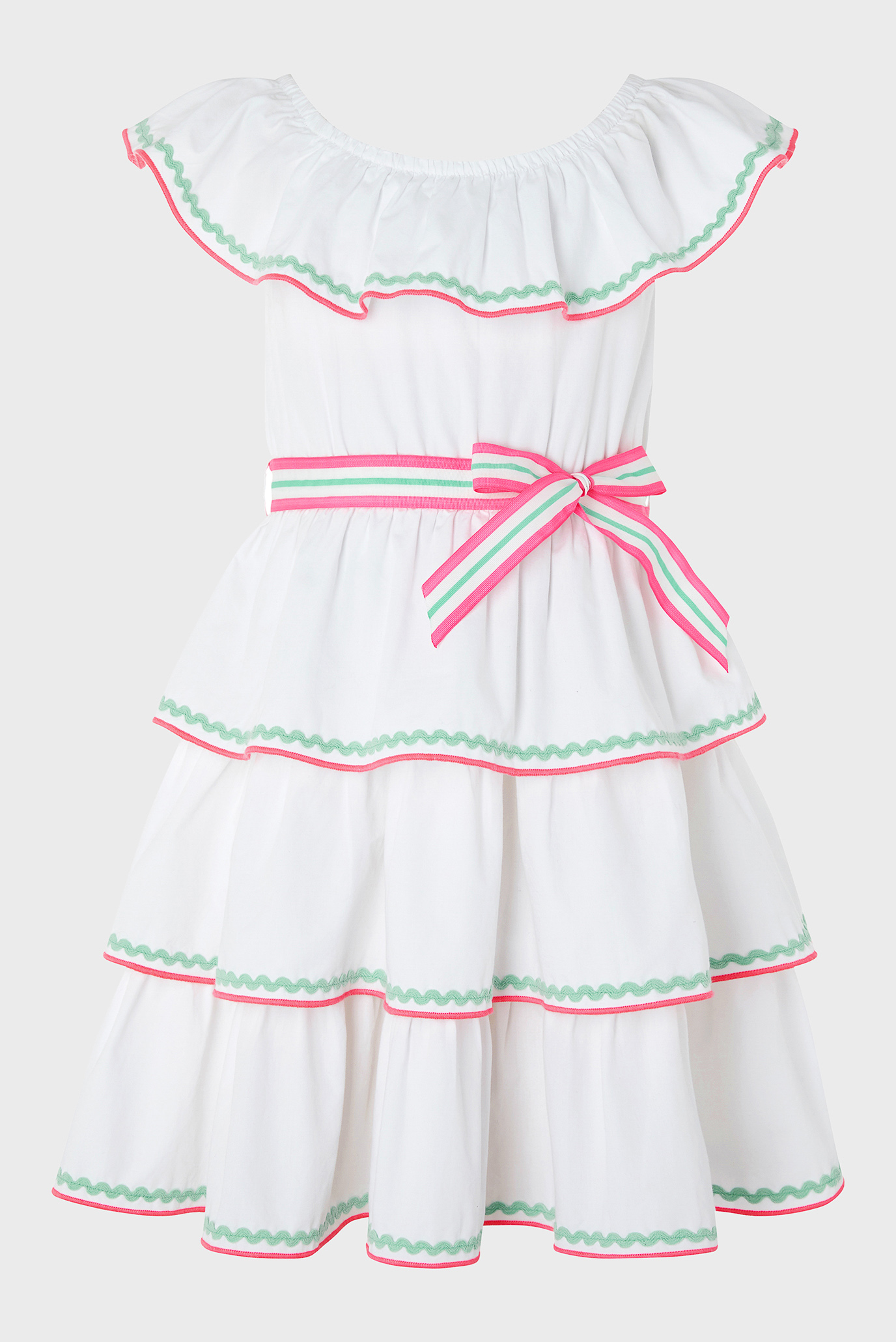 Детское белое платье Riley RicRac Dress 1