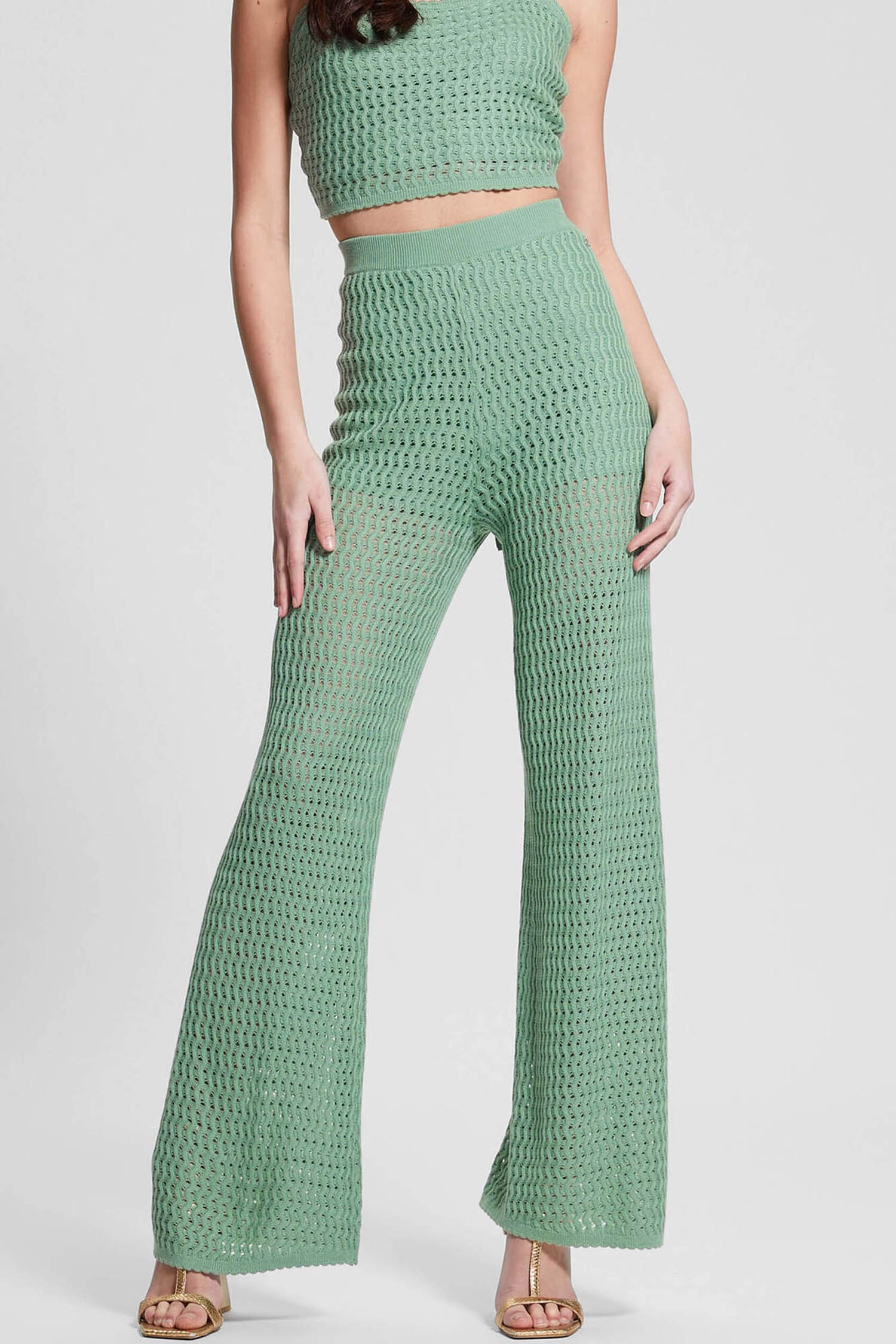 Женские зеленые брюки 1