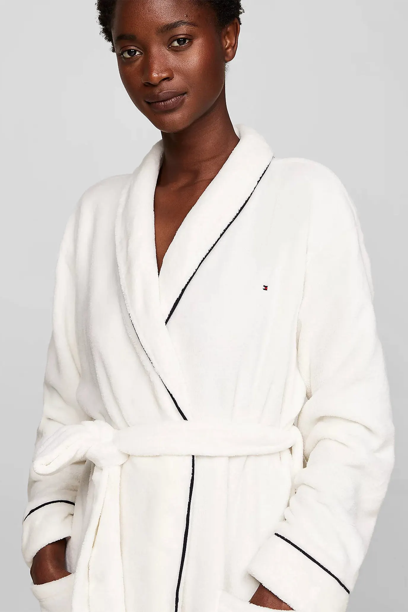 Женский белый халат FLEECE ROBE 3