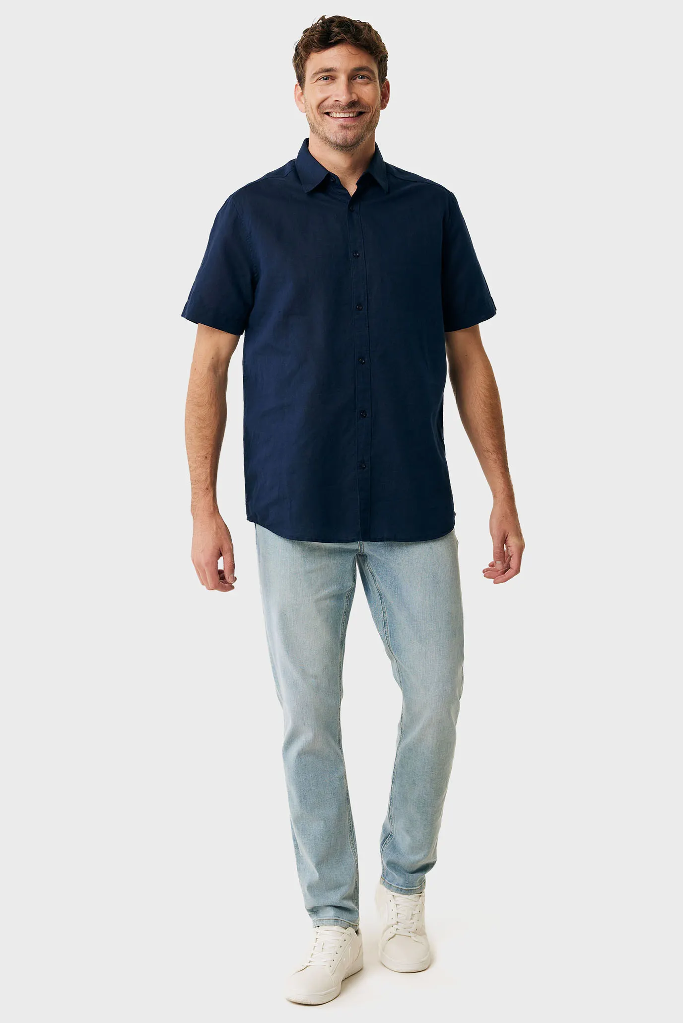 Мужские голубые джинсы JIM Jeans mid waist / tapered leg 2