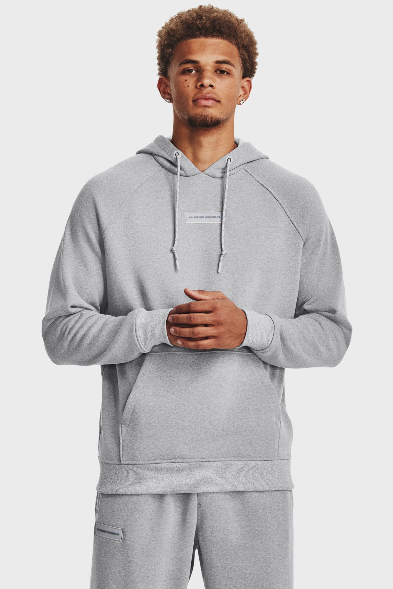 Мужское серое худи UA HW Terry Hoodie 1