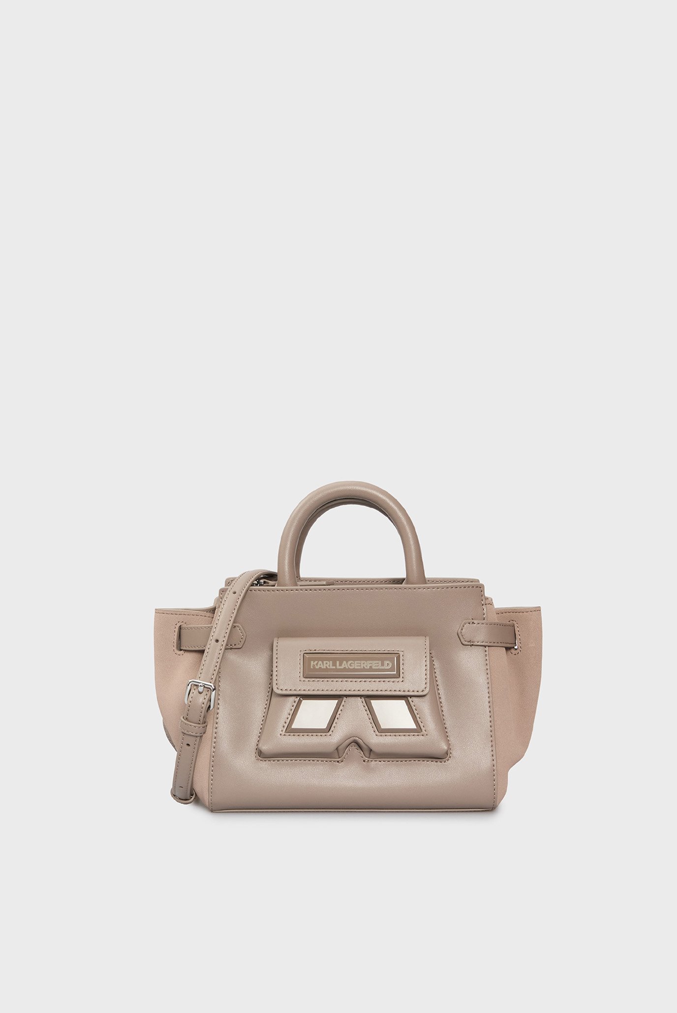 Женская бежевая кожаная сумка IKON/K SM TOTE Бежевый ONESIZE Karl Lagerfeld 246W3055 Женская бежевая кожаная сумка IKON/K SM TOTE Бежевый ONESIZE Karl Lagerfeld 246W3055