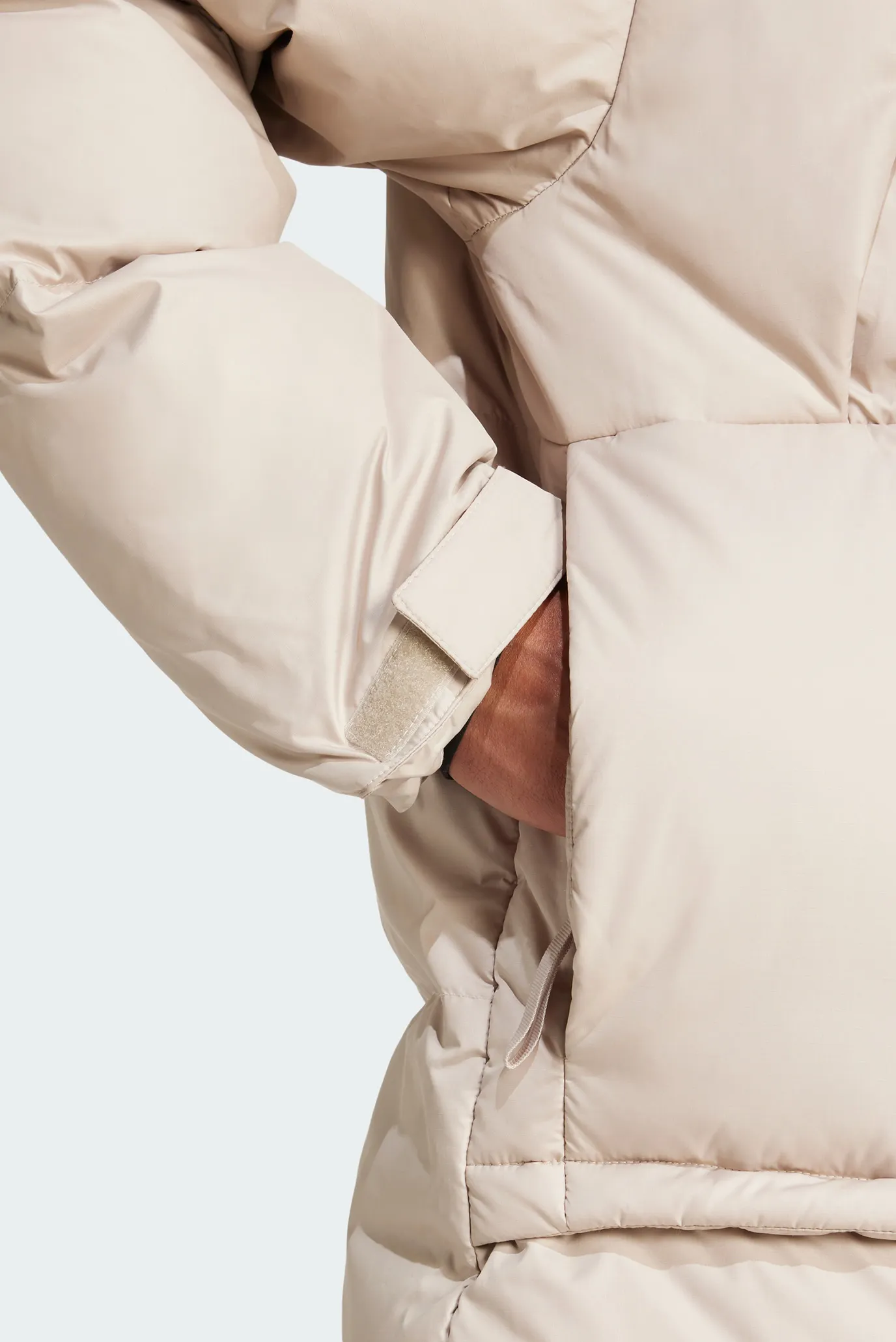 Чоловічий бежевий пуховик Big Baffle 5