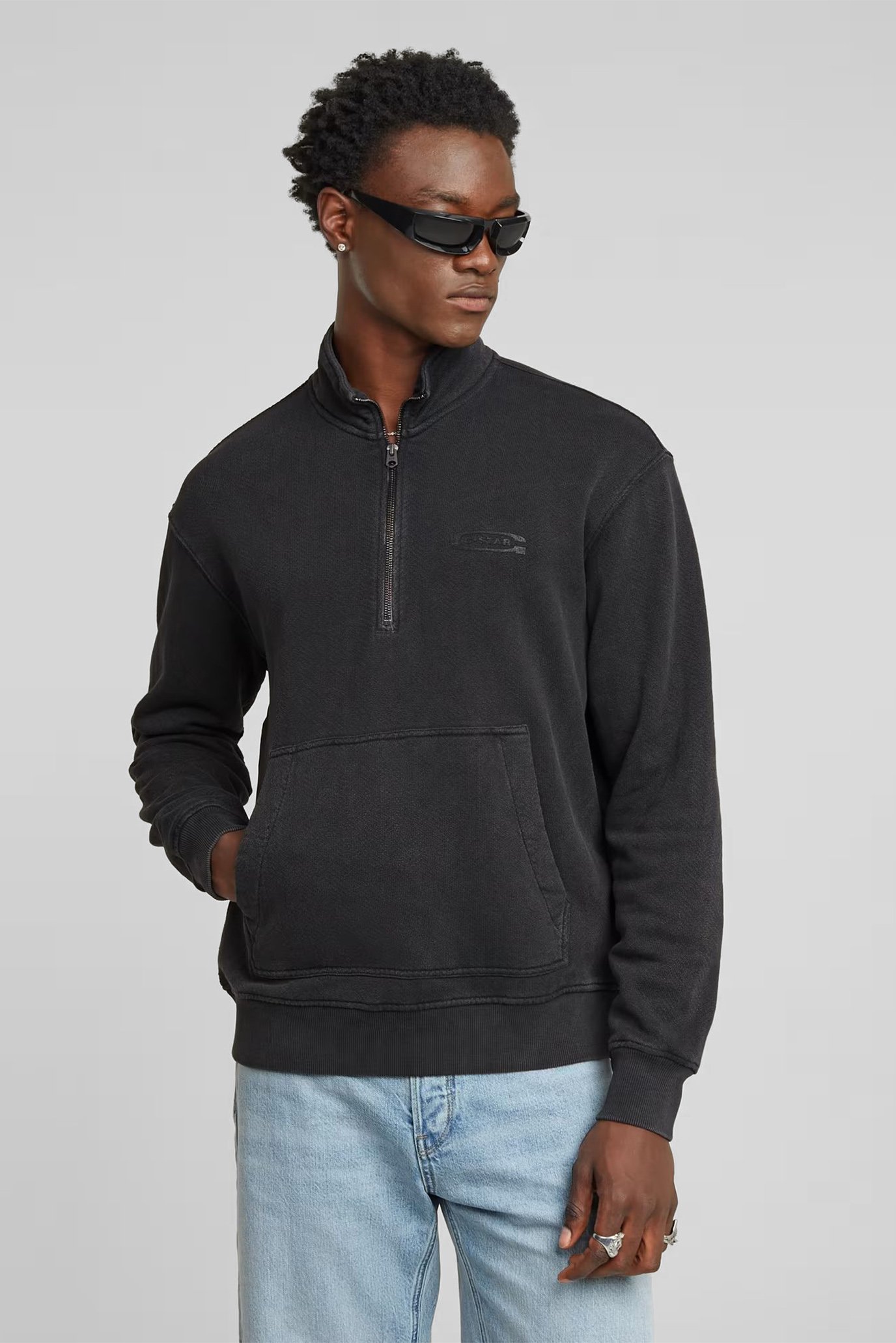 Мужская темно-серая спортивная кофта Washed Серый S G-Star RAW D26279,D688 Мужская темно-серая спортивная кофта Washed Серый S G-Star RAW D26279,D688
