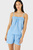Женская голубая пижама (топ, шорты) DOBBY VEST SET