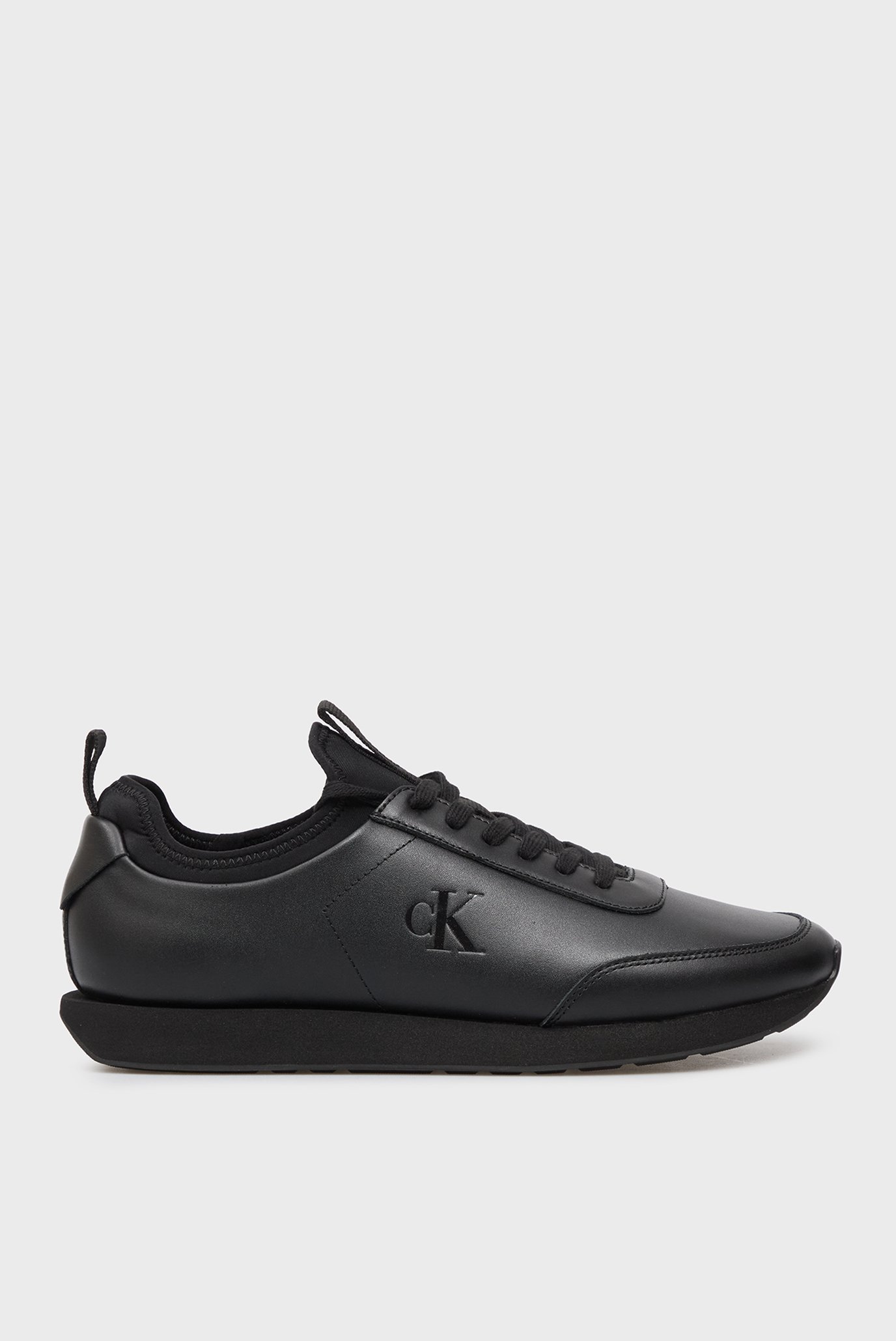 Мужские черные кожаные кроссовки RETRO Черный 45 Calvin Klein YM0YM01362 Мужские черные кожаные кроссовки RETRO Черный 45 Calvin Klein YM0YM01362