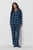 Жіноча темно-синя картата піжама (сорочка, брюки, шкарпетки) JADDEN