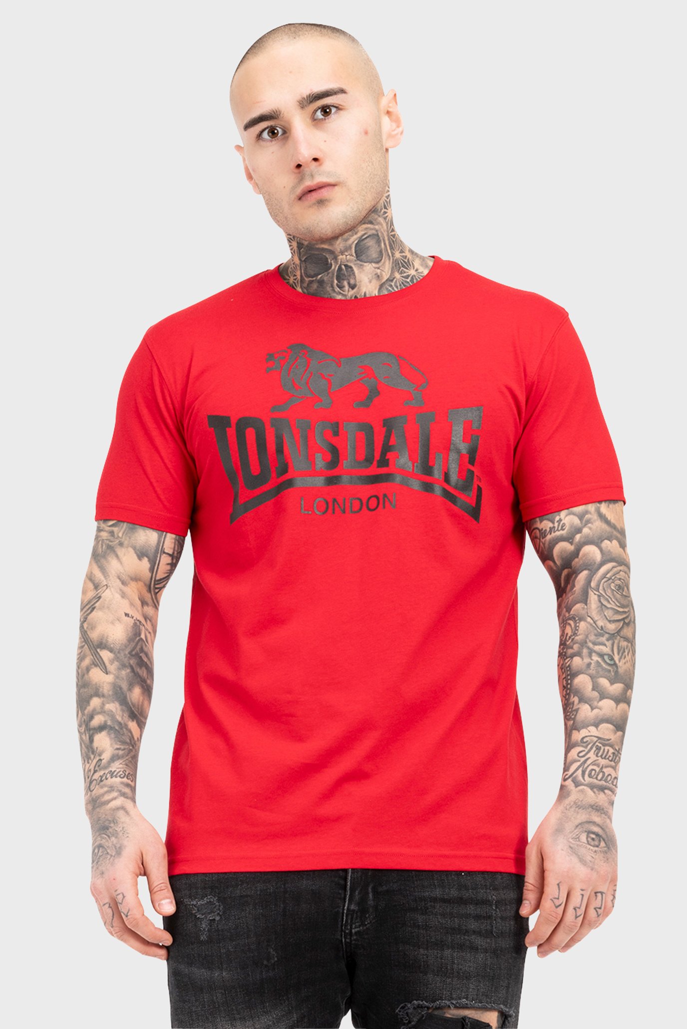 Мужская красная футболка LOGO Красный XXL Lonsdale 119083 Мужская красная футболка LOGO Красный XXL Lonsdale 119083