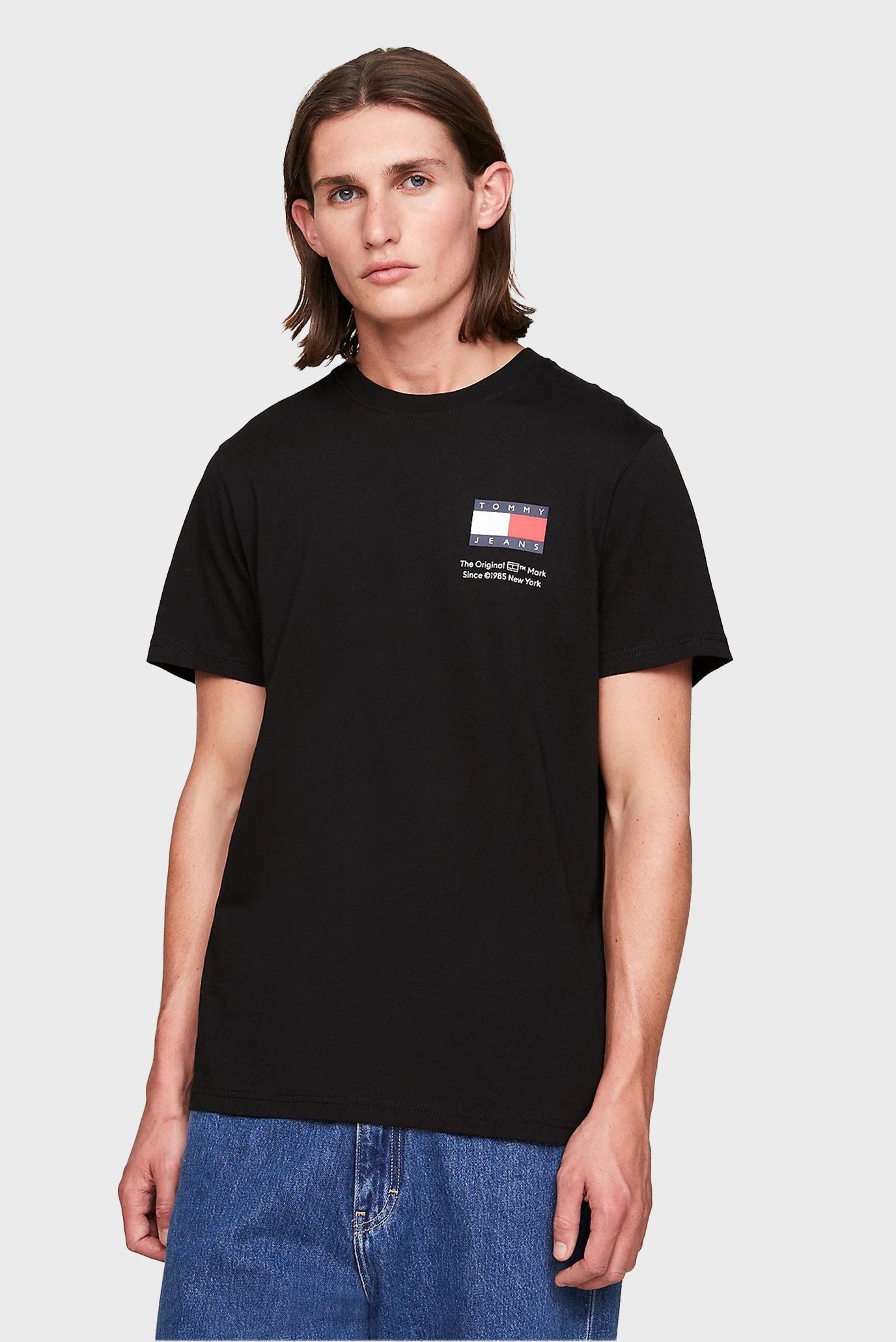 Мужская черная футболка TJM SLIM ESSENTIAL FLAG TEE EXT 1
