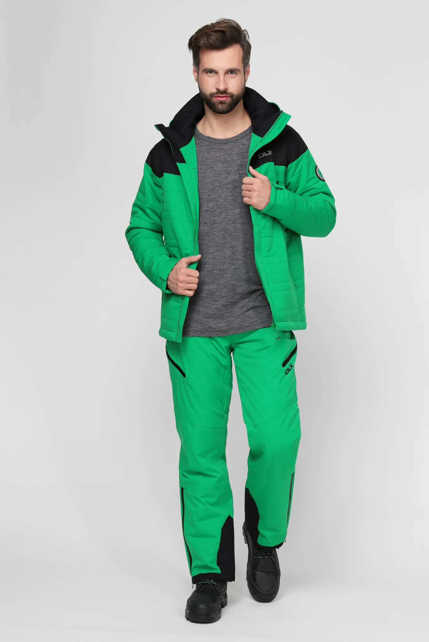 Мужской серый шерстяной термореглан 2