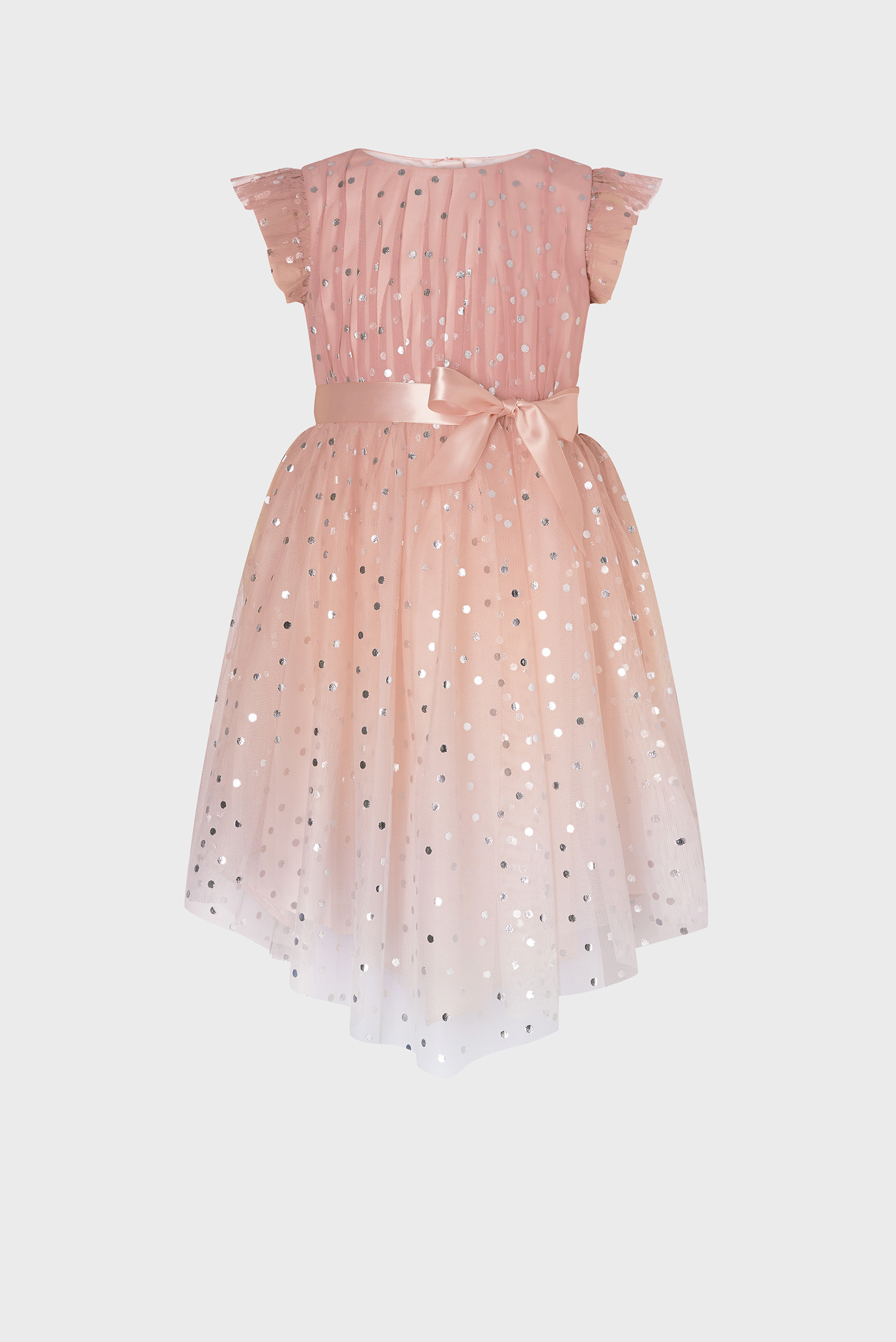 Детское розовое платье METALLIC SPOT OMBRE 1